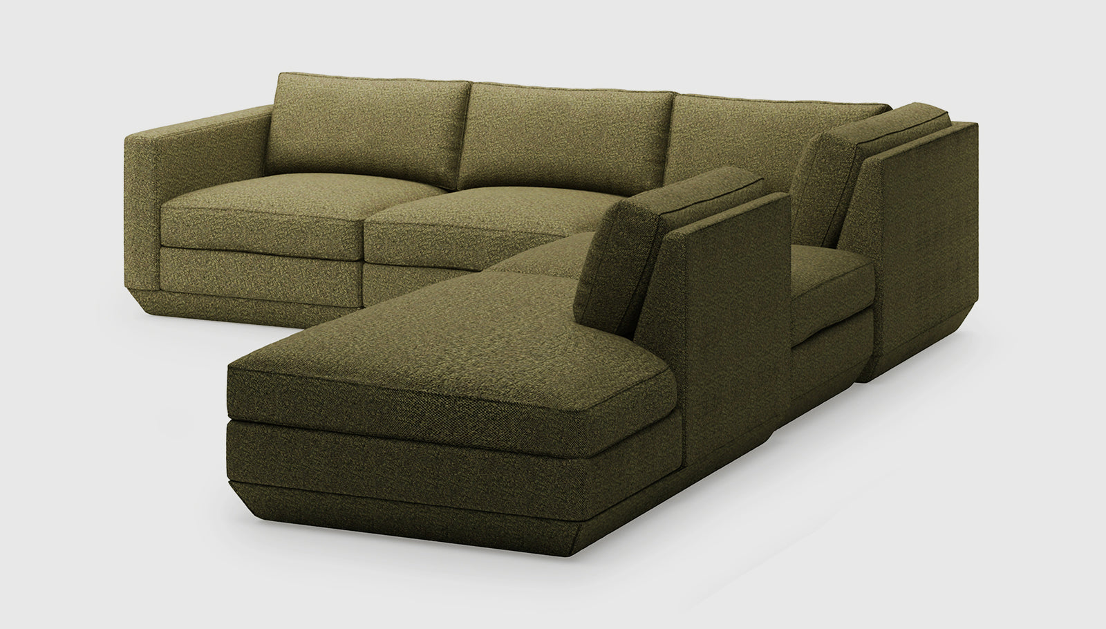 Podium Modular 5PC Seating Group A Copenhagen Terra / Right FacingSectionals Gus*  Copenhagen Terra Right Facing  Four Hands, Mid Century Modern Furniture, Old Bones Furniture Company, Old Bones Co, Modern Mid Century, Designer Furniture, https://www.oldbonesco.com/
