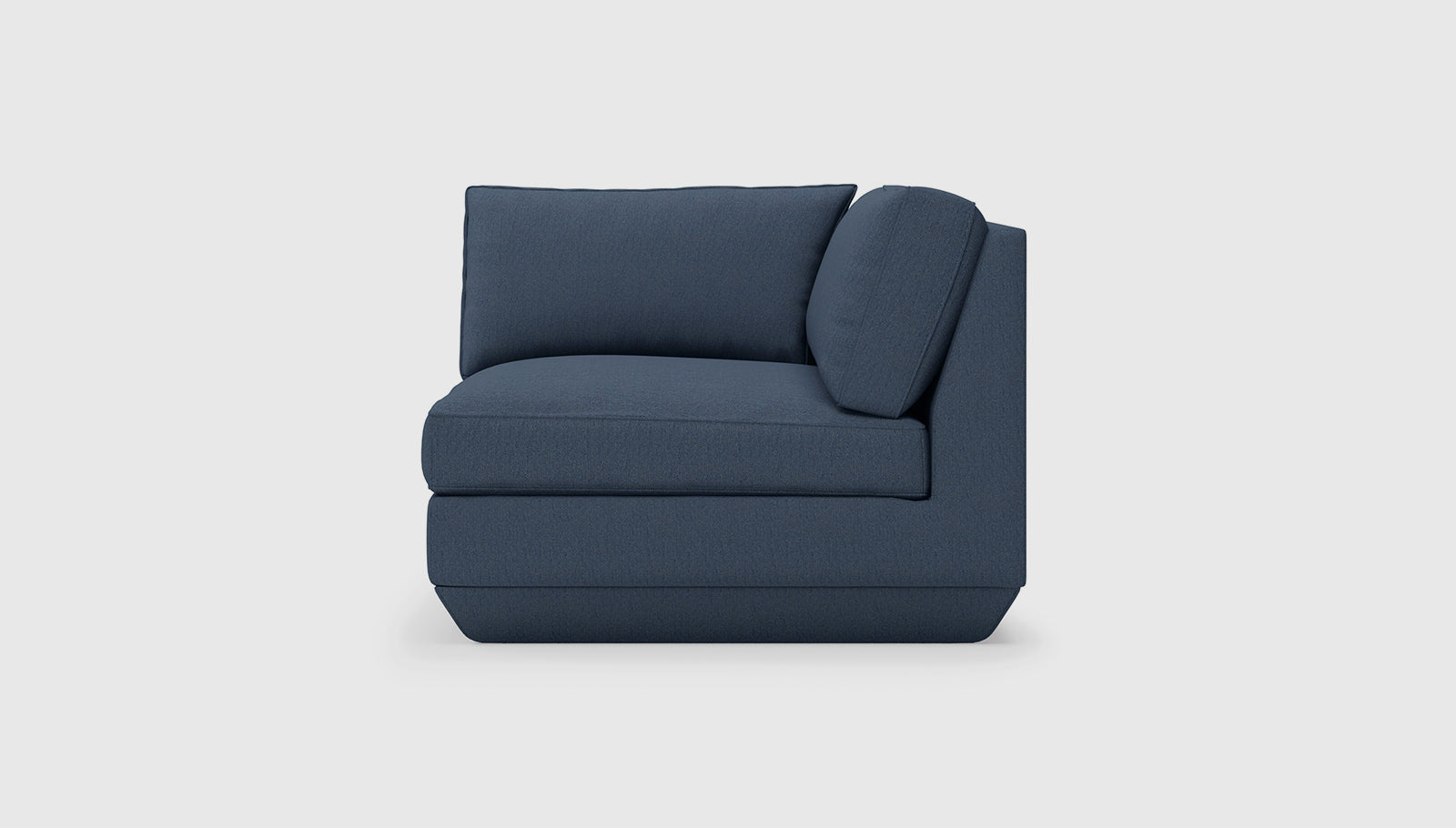 Podium Modular Corner Hanson NavySofa Gus*  Hanson Navy   Four Hands, Mid Century Modern Furniture, Old Bones Furniture Company, Old Bones Co, Modern Mid Century, Designer Furniture, https://www.oldbonesco.com/