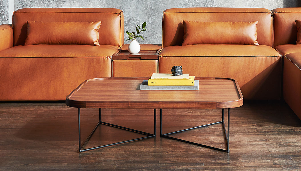 Porter Coffee Table - Square Coffee Table Gus*     Four Hands, Mid Century Modern Furniture, Old Bones Furniture Company, Old Bones Co, Modern Mid Century, Designer Furniture, https://www.oldbonesco.com/