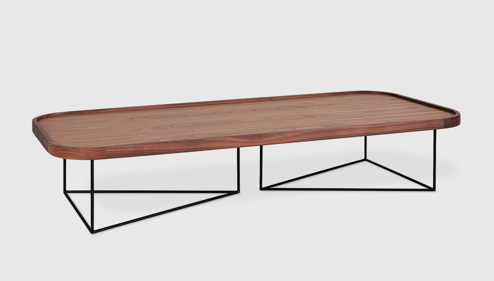 Porter Coffee Table - Rectangle Natural Walnut / BlackCoffee Table Gus*  Natural Walnut Black  Four Hands, Mid Century Modern Furniture, Old Bones Furniture Company, Old Bones Co, Modern Mid Century, Designer Furniture, https://www.oldbonesco.com/