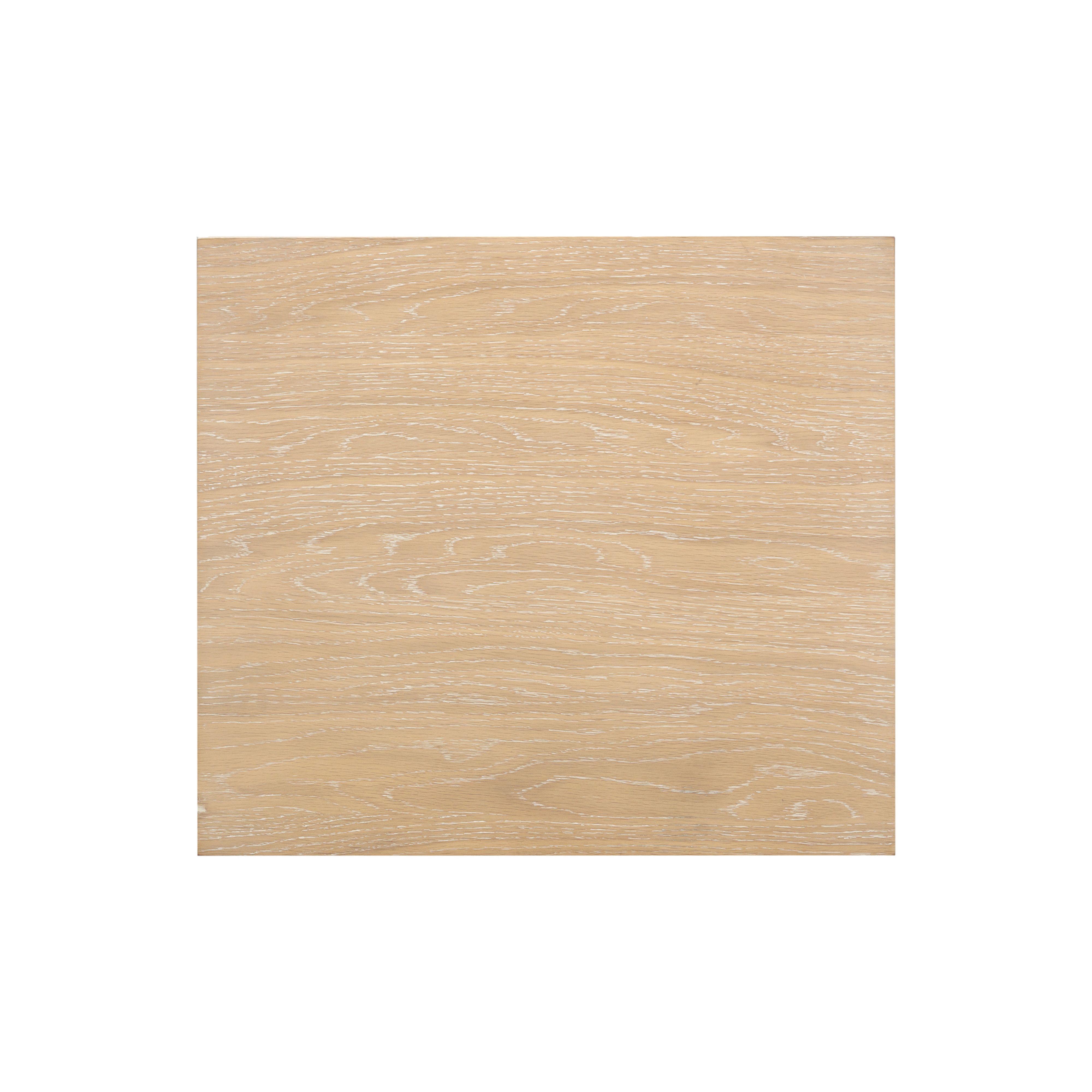 Bristol Park 20" Whitewashed Oak Wood 2-Drawer Nightstand