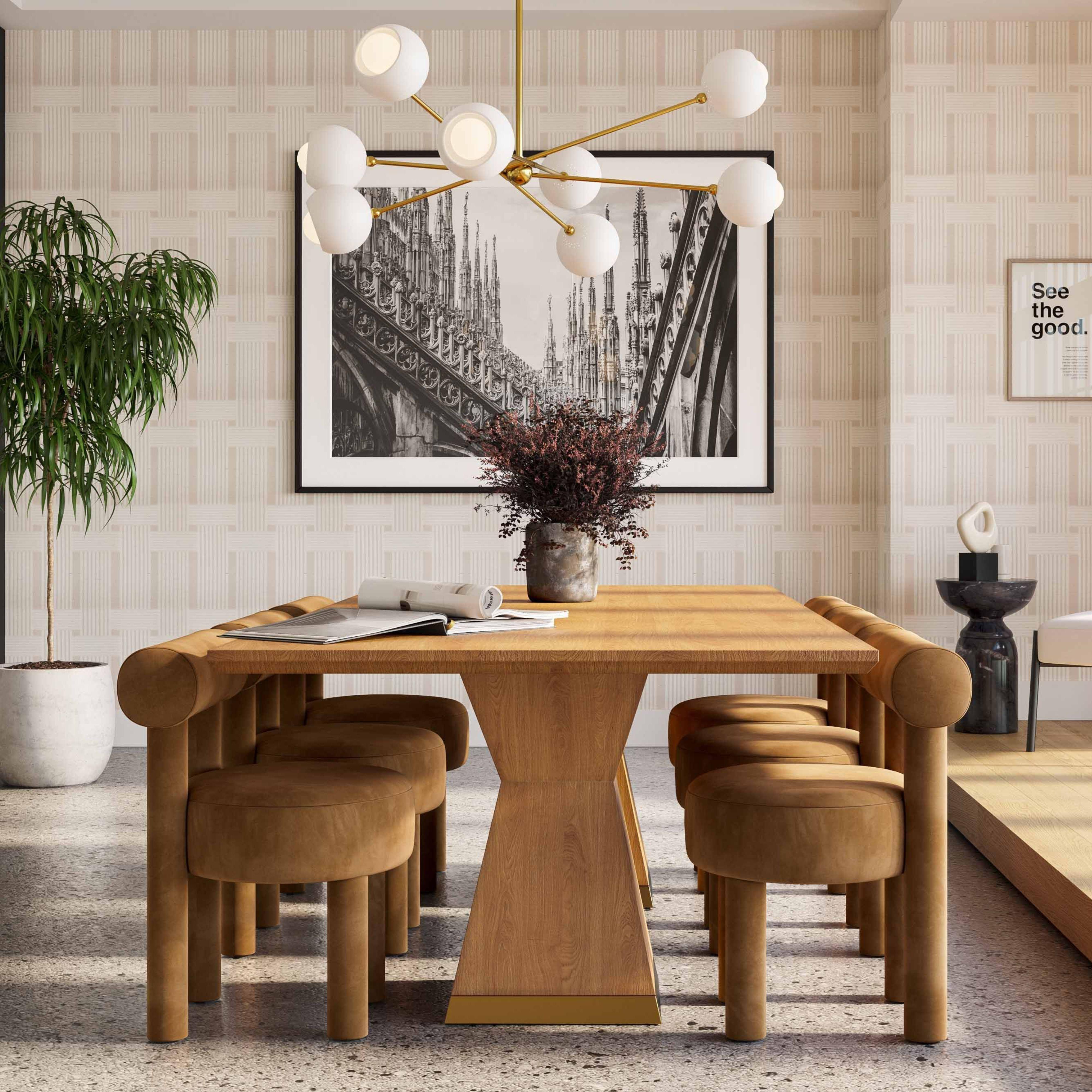 Nolan Wood 98" Rectangular Dining Table