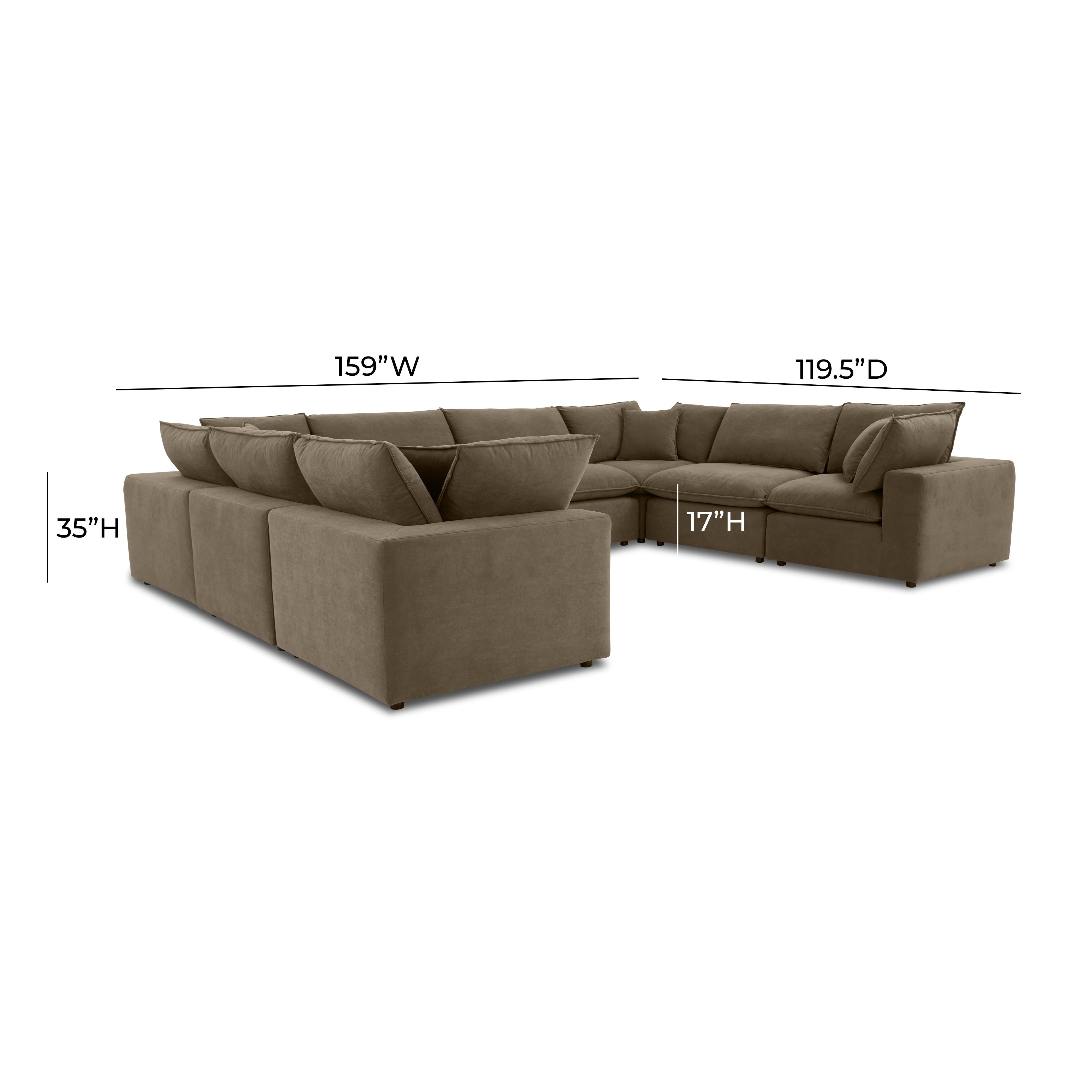 Cali Chocolate Brown Performance Velvet Modular U-Sofa Sectional Sectionals TOV Furniture , Black Friday Sale TOV Furniture Furniture Sale, Old Bones Co, Mid Century Furniture Sale, Four Hands Furniture, Black Friday Sale Cali Chocolate Brown Performance Velvet Modular U-Sofa Sectional,Gus Sale, Perigold Cali Chocolate Brown Performance Velvet Modular U-Sofa Sectional Sectionals Black Friday Sale , Perigold Sale Cali Chocolate Brown Performance Velvet Modular U-Sofa Sectional,Cali Chocolate Brown Performanc