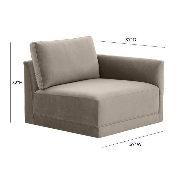 Willow Performance Velvet Modular Corner Chair
