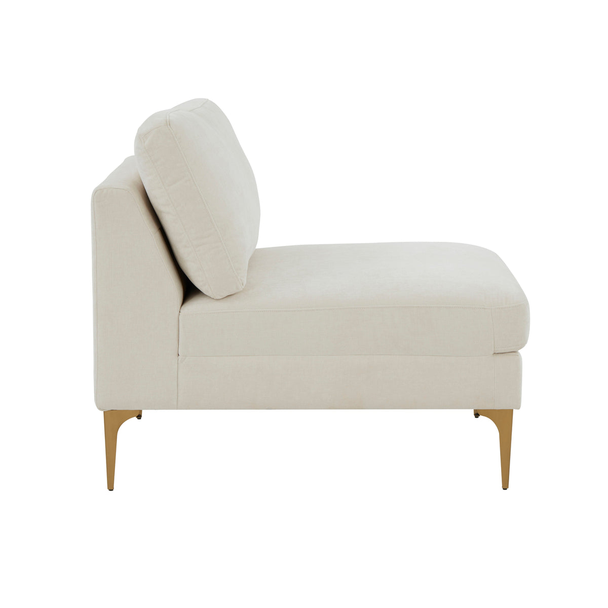 Serena Performance Velvet Modular Armless Chair by TOV Furniture