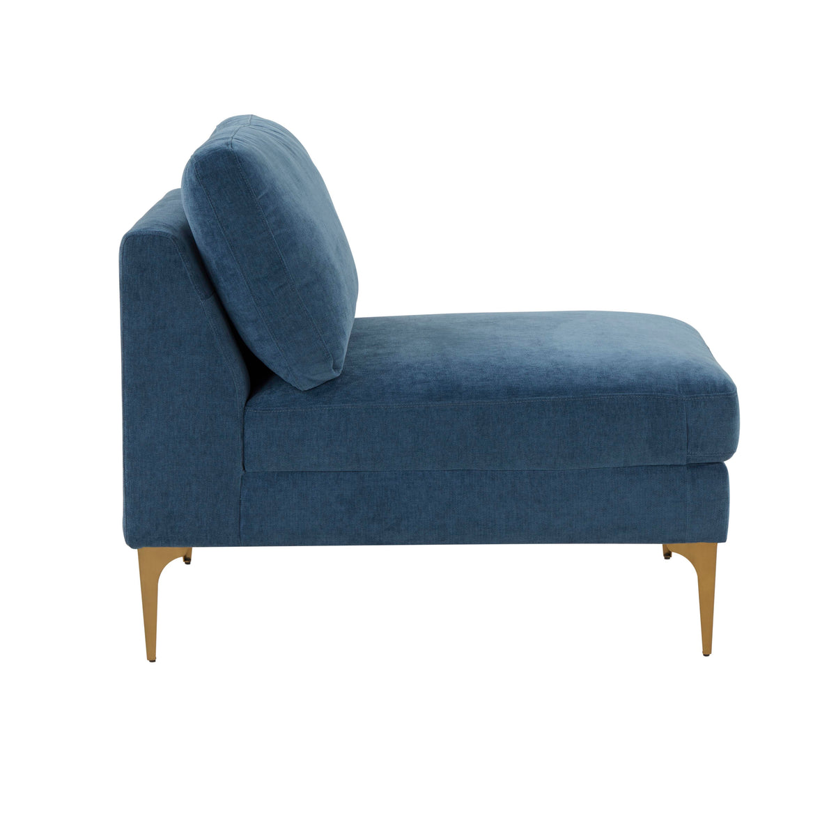 Serena Performance Velvet Modular Armless Chair by TOV Furniture