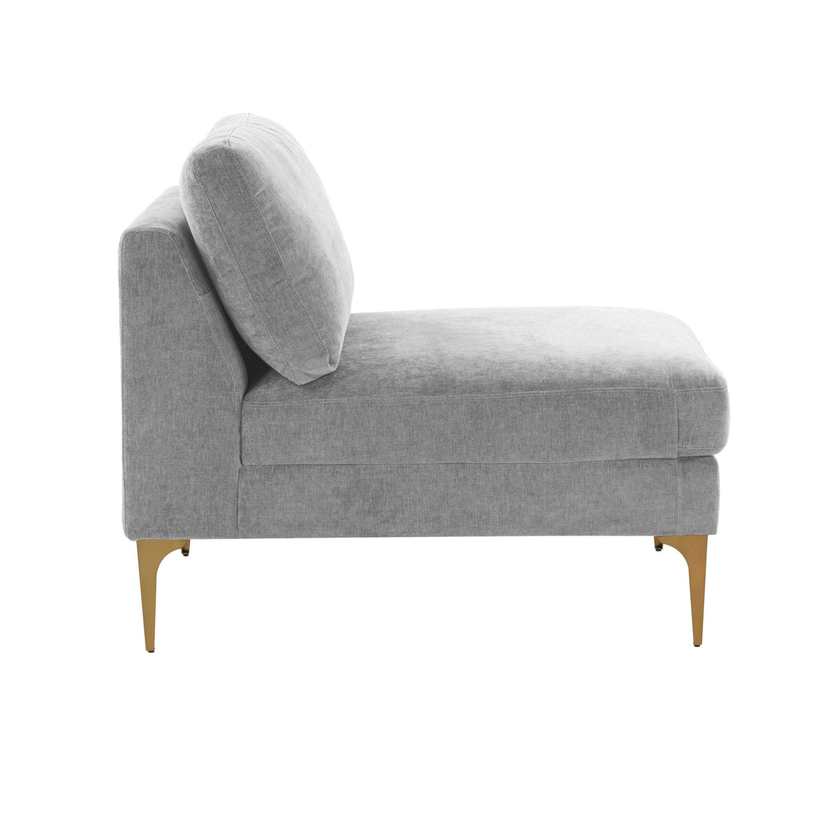 Serena Performance Velvet Modular Armless Chair by TOV Furniture