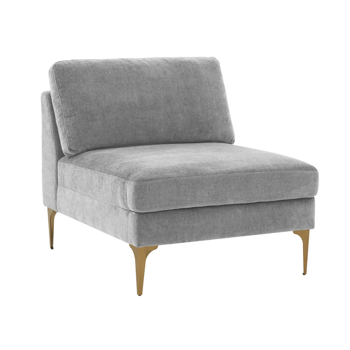Serena Performance Velvet Modular Armless Chair