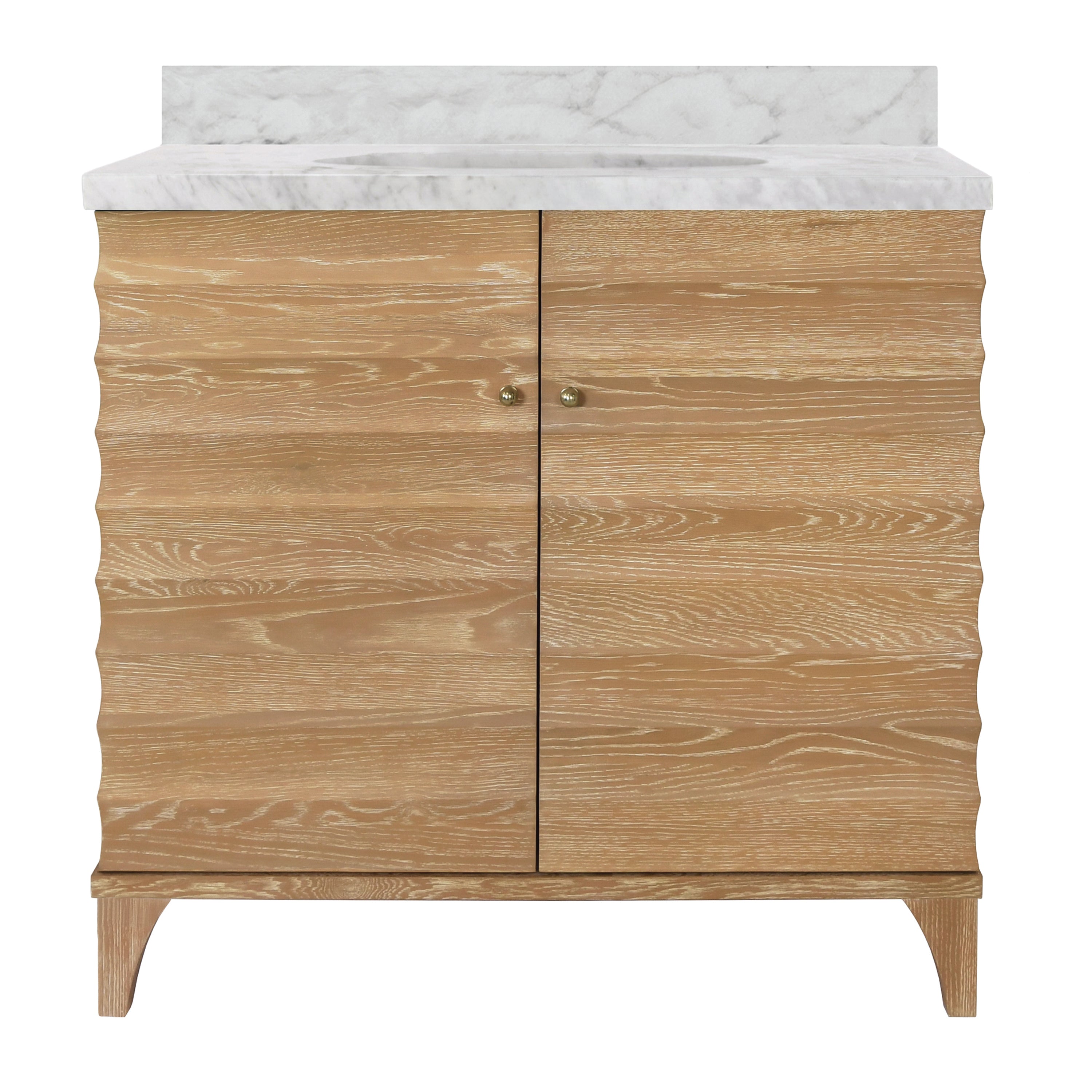 Rhodes Bath Vanity - Cerused Oak