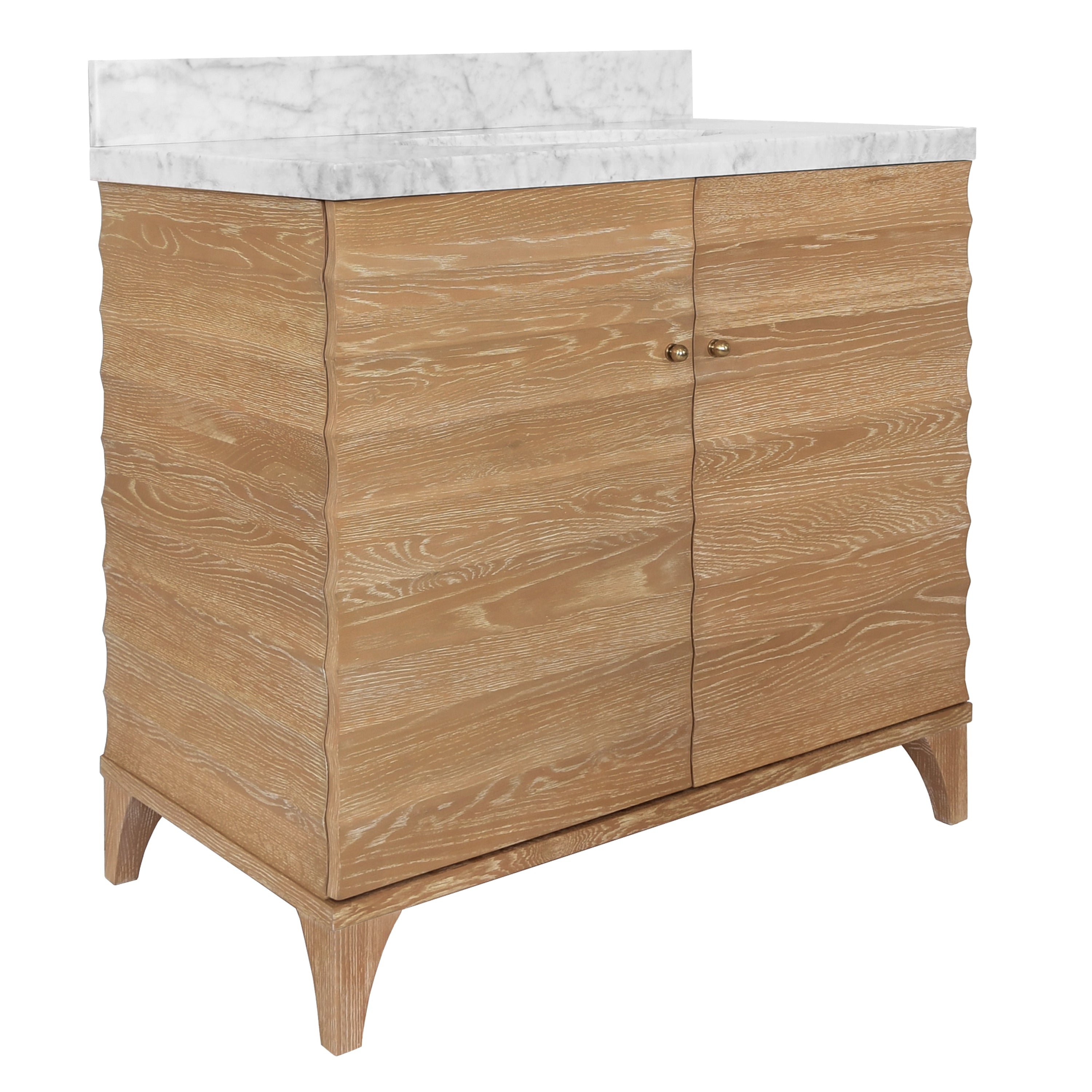 Rhodes Bath Vanity - Cerused Oak