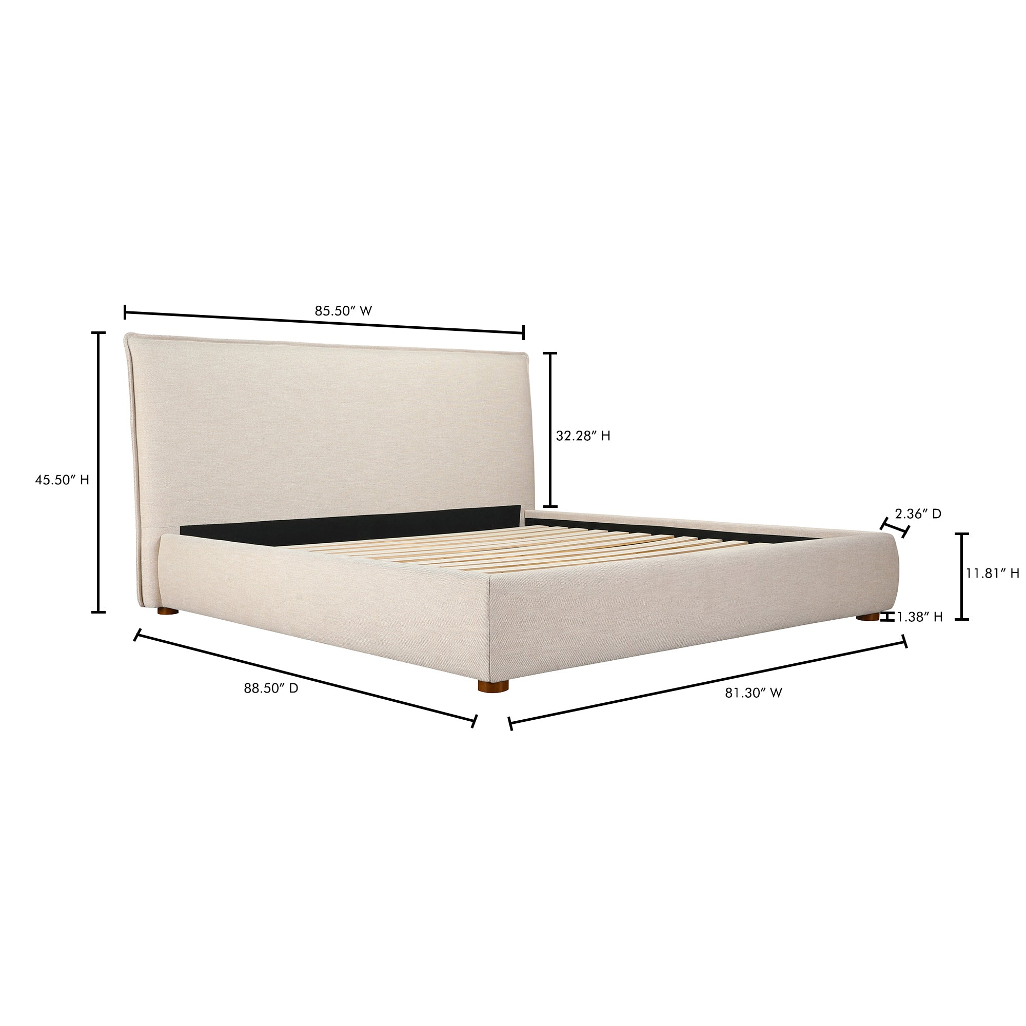 Luzon Bed Beds Moe's    Four Hands, Mid Century Modern Furniture, Old Bones Furniture Company, Old Bones Co, Modern Mid Century, Designer Furniture, Furniture Sale, Warehouse Furniture Sale, Luzon Bed Sale, https://www.oldbonesco.com/