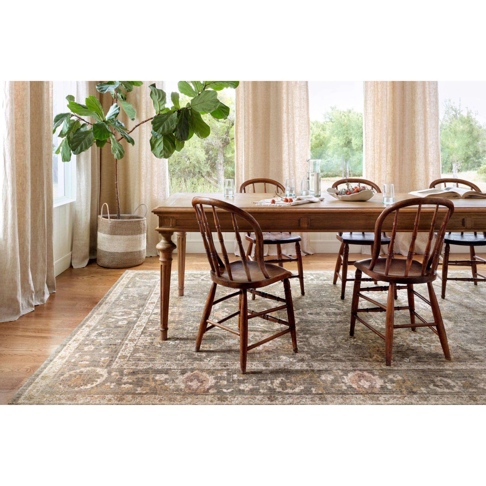 Chris Loves Julia x Loloi Rosemarie Sage/Blush Rug