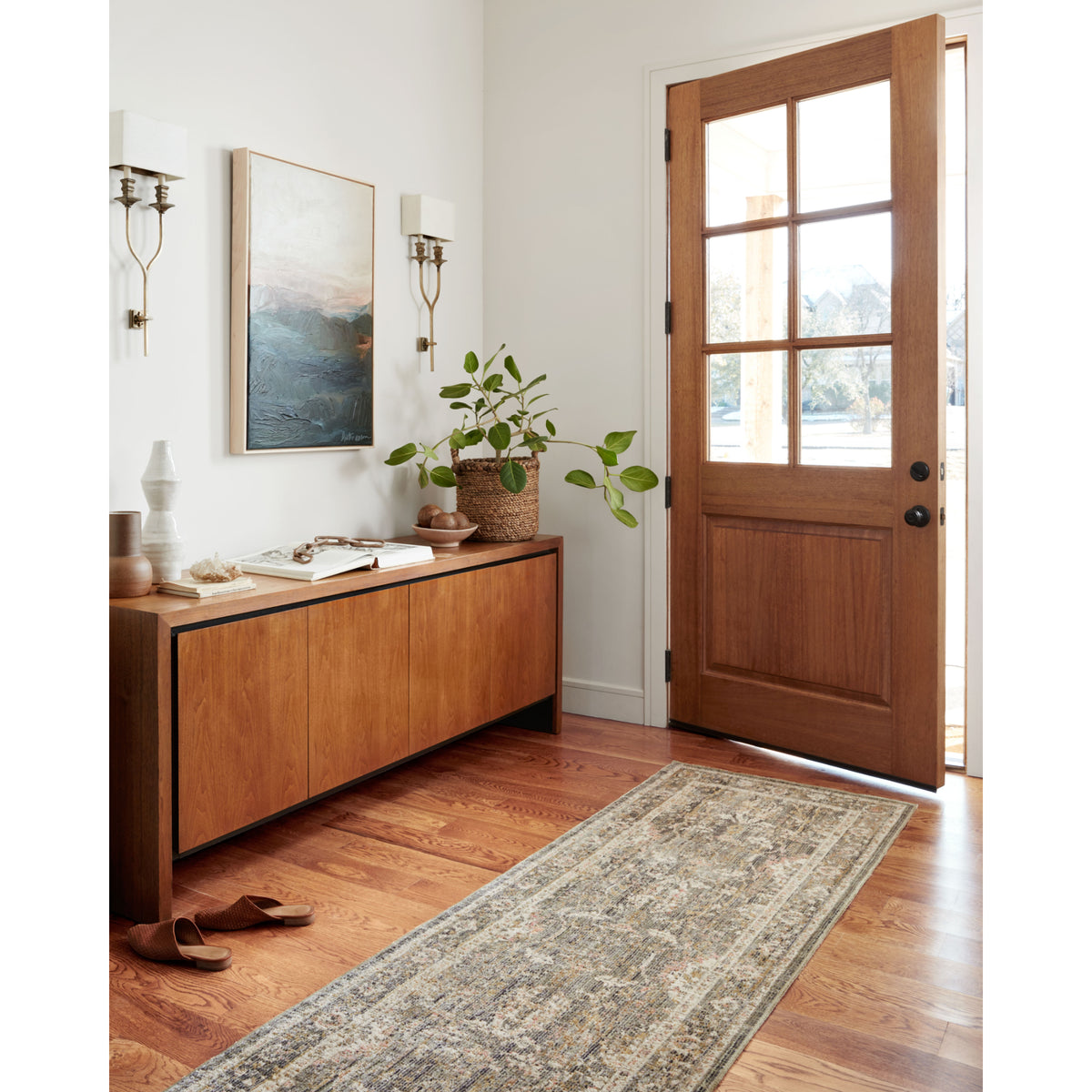 Chris Loves Julia x Loloi Rosemarie Sage/Blush Rug