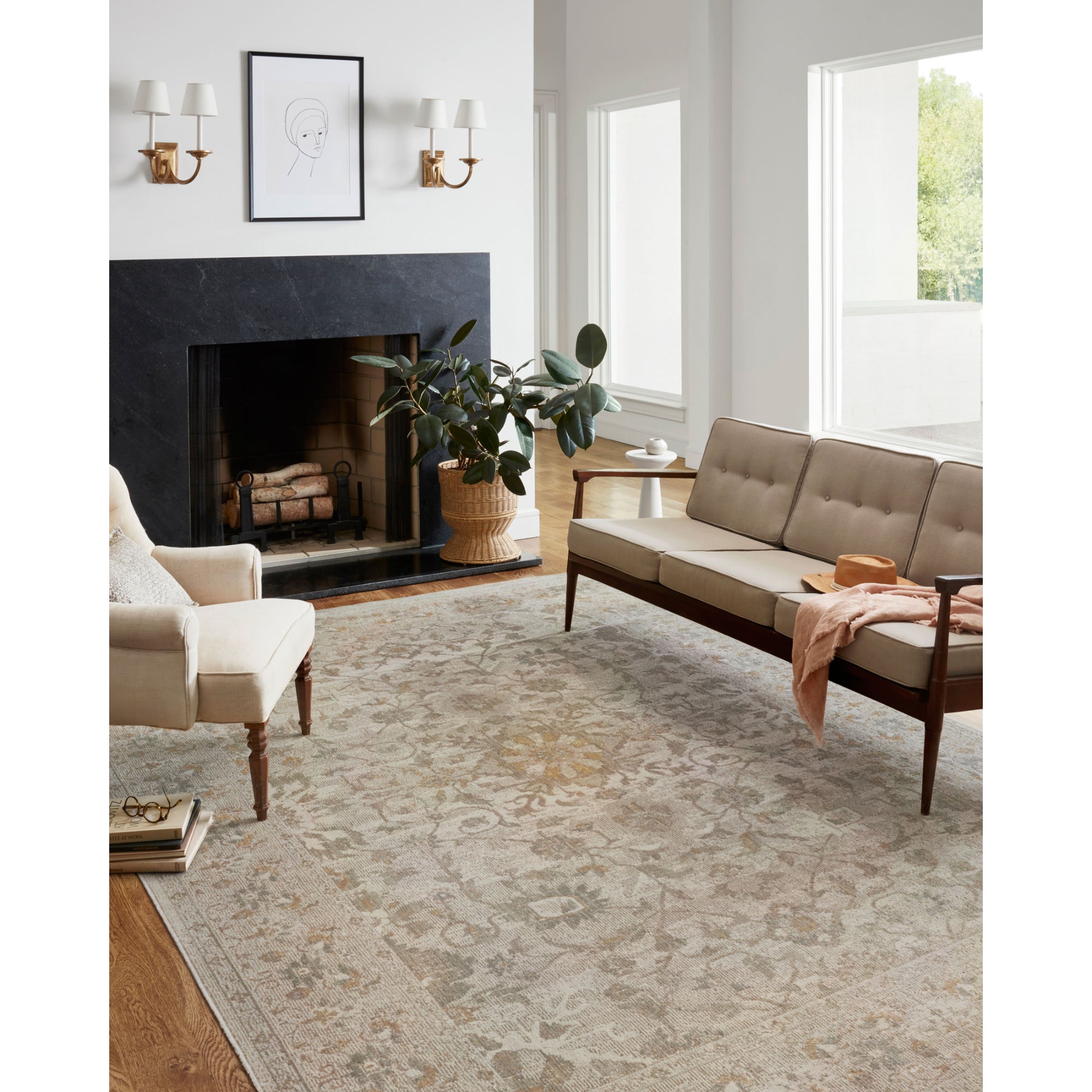 Chris Loves Julia x Loloi Rosemarie Ivory/Natural Rug