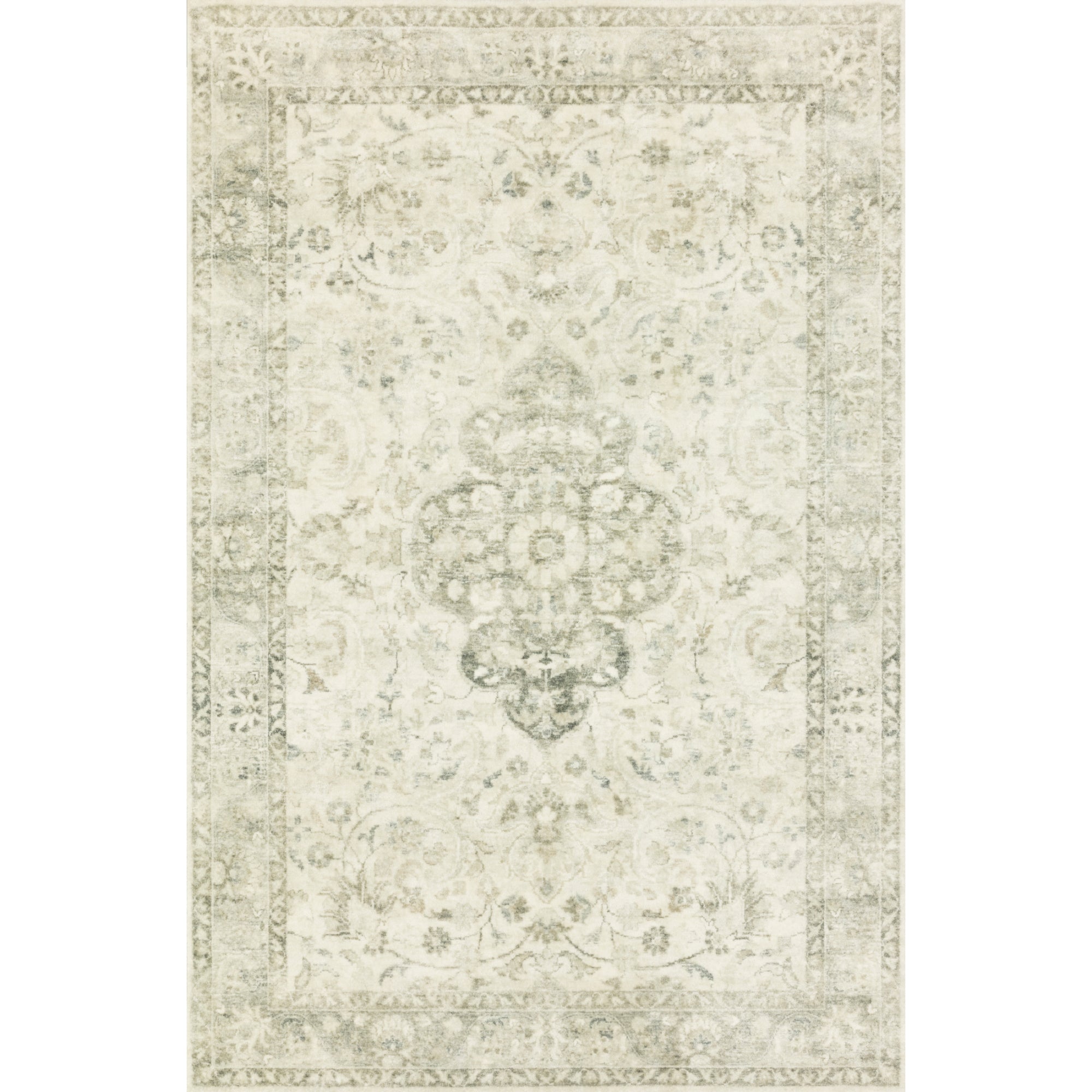 Loloi Rosette Ivory/Silver Rug