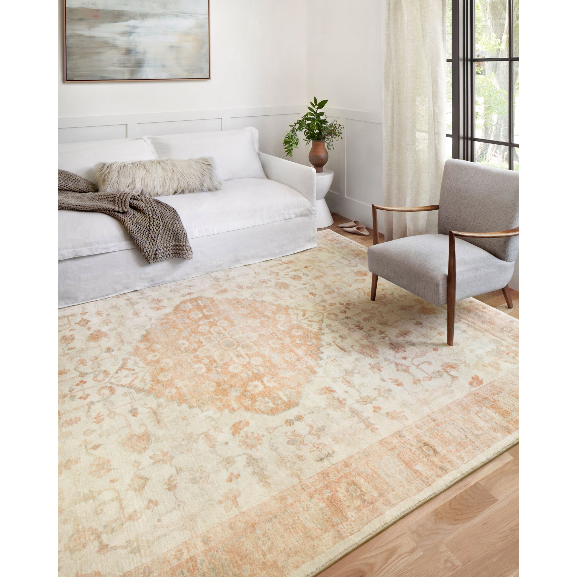 Loloi Rosette Ivory/Terracotta Rug