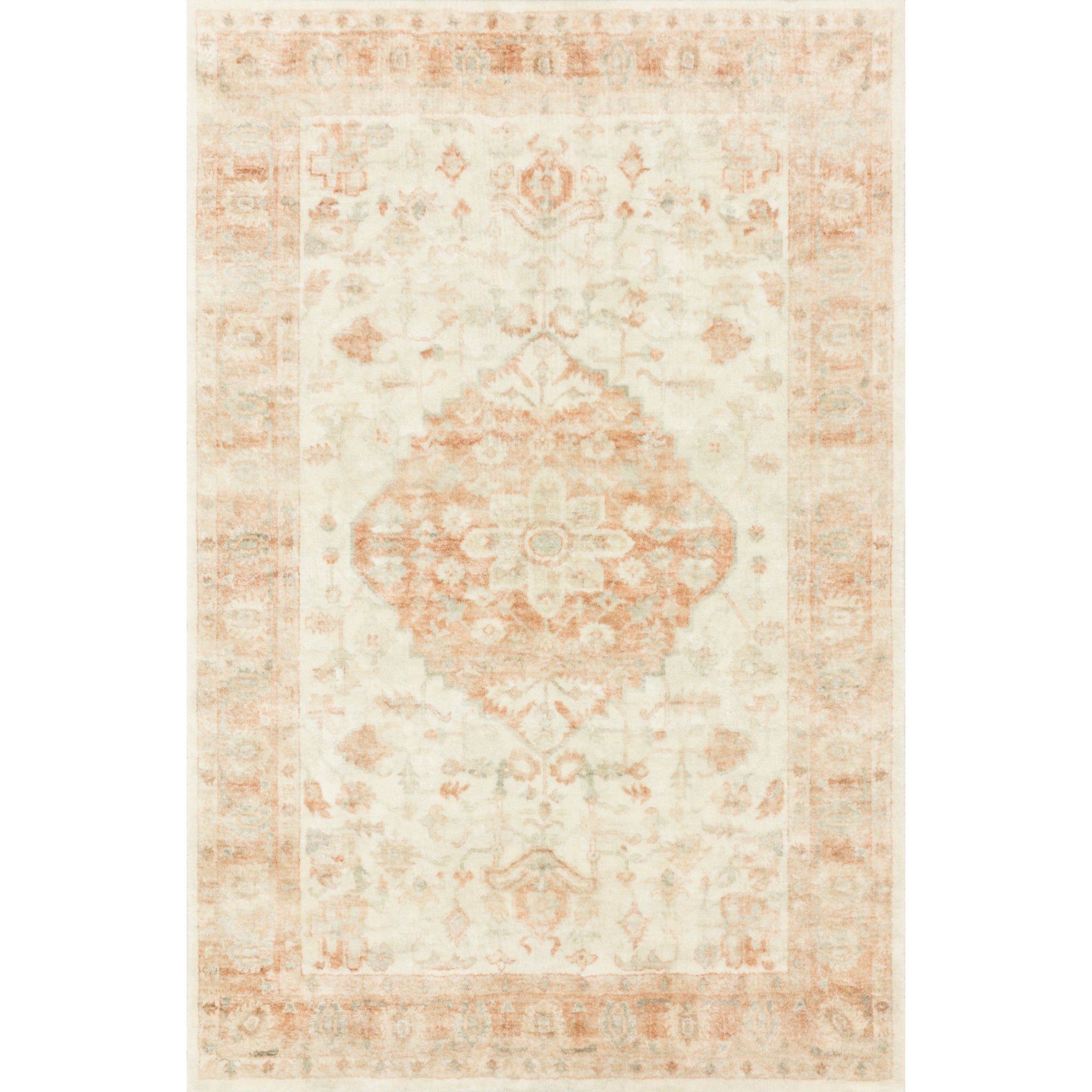 Loloi Rosette Ivory/Terracotta Rug
