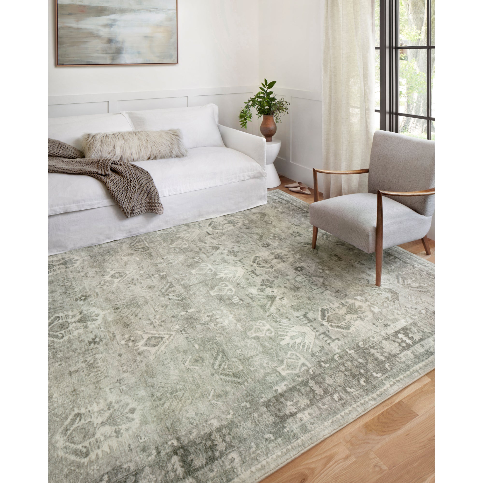 Loloi Rosette Steel/Graphite Rug