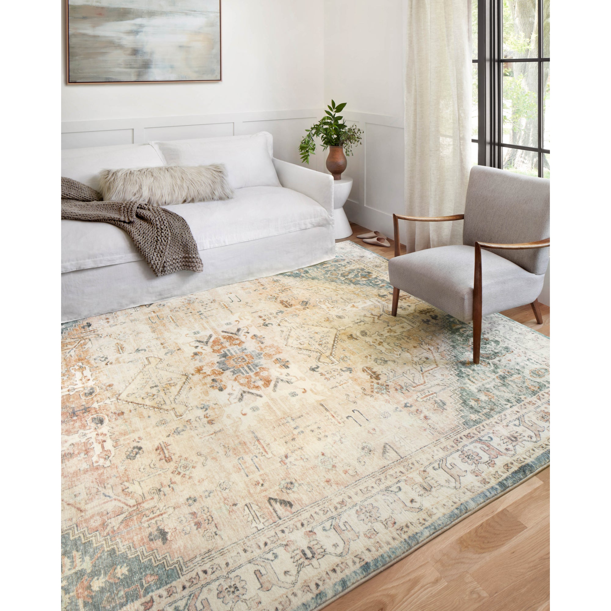 Loloi Rosette Clay/Ivory Rug
