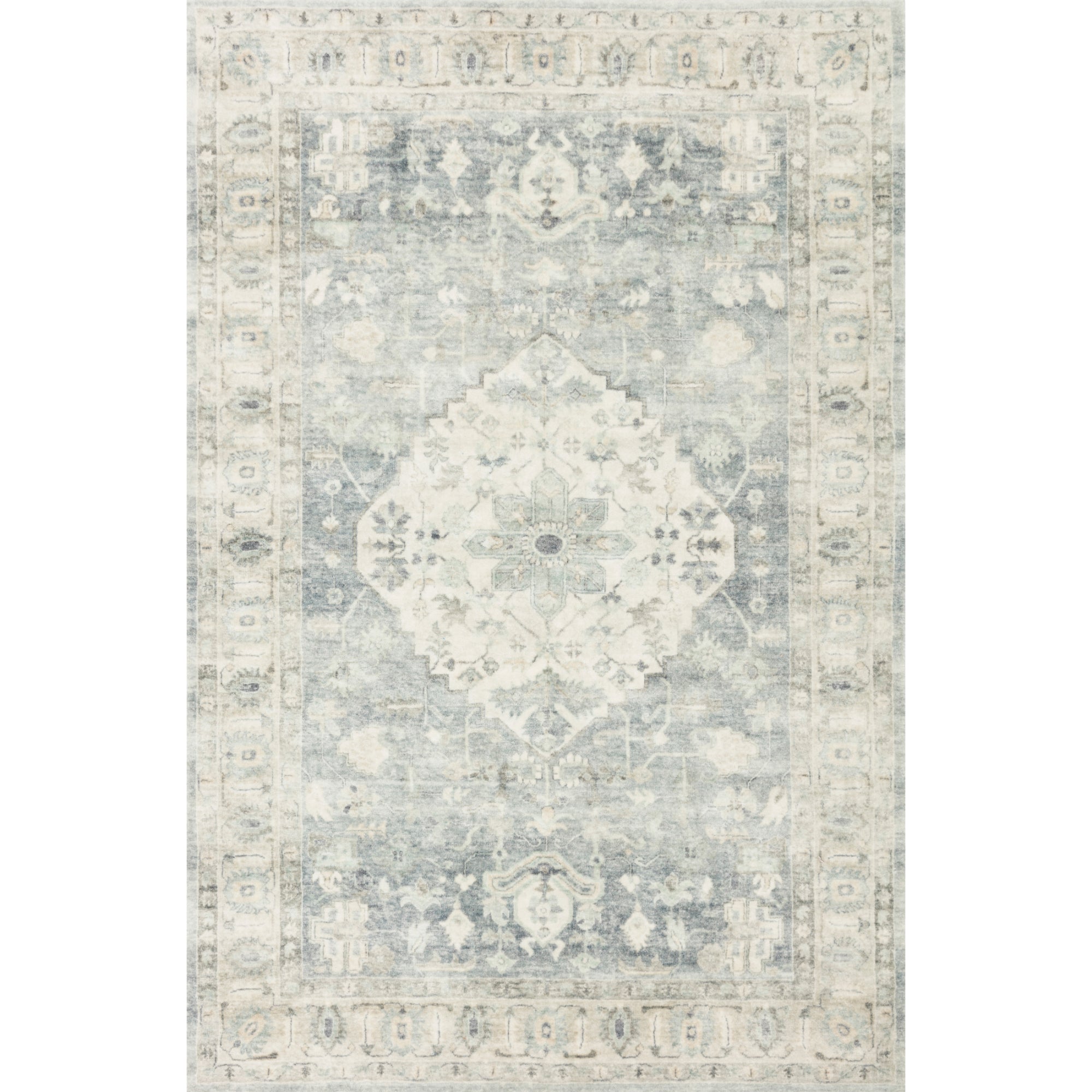 Loloi Rosette Denim/Fog Rug