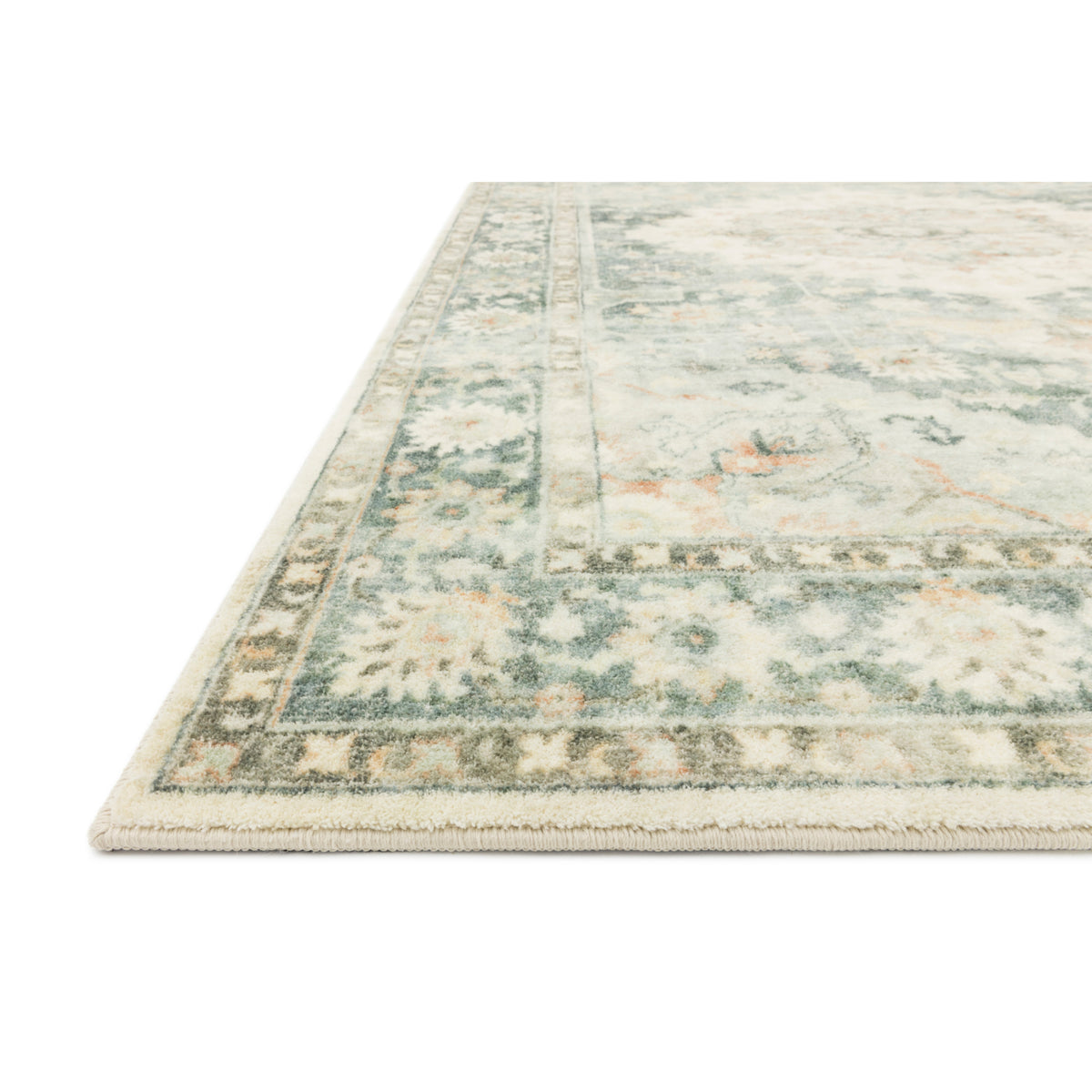 Loloi Rosette Teal/Ivory Rug by Loloi