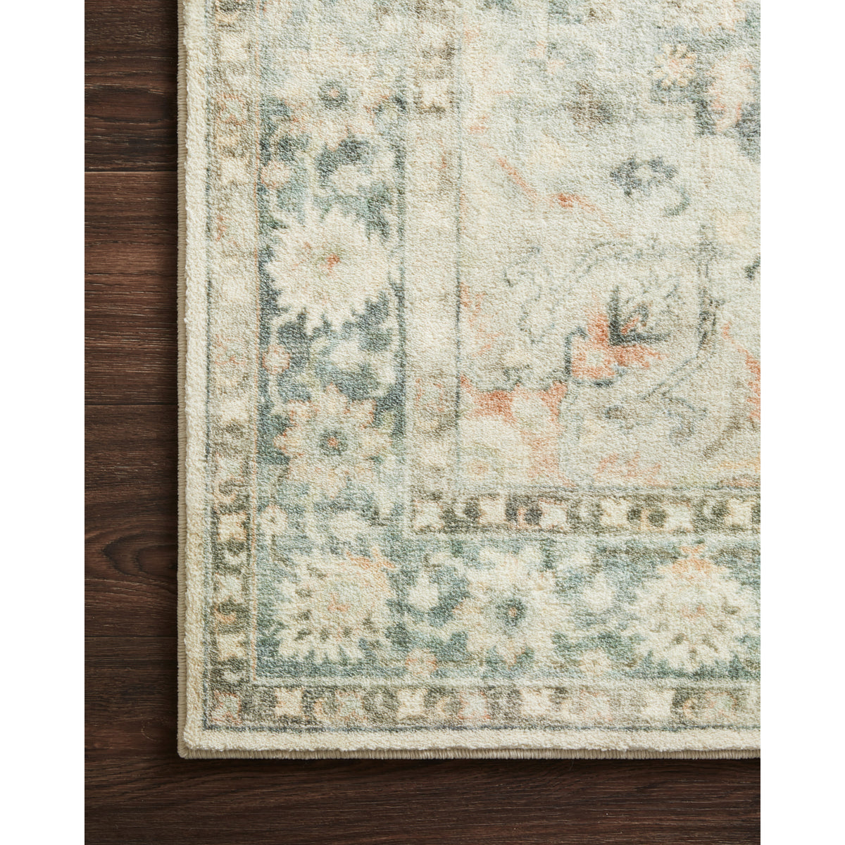 Loloi Rosette Teal/Ivory Rug by Loloi