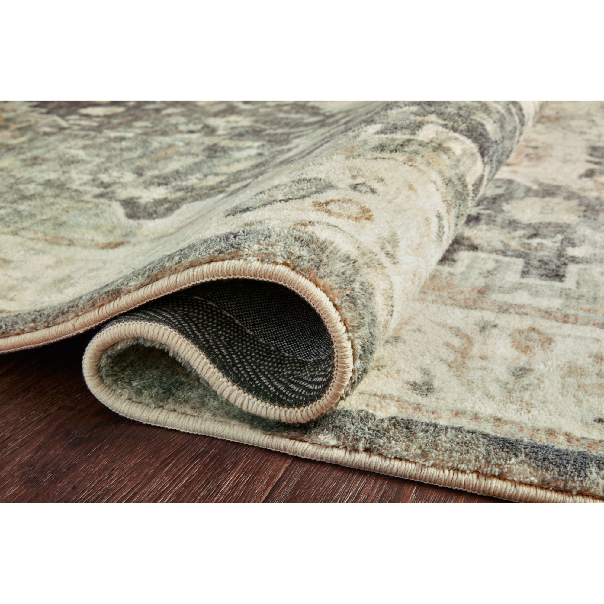Loloi Rosette Slate/Ivory Rug