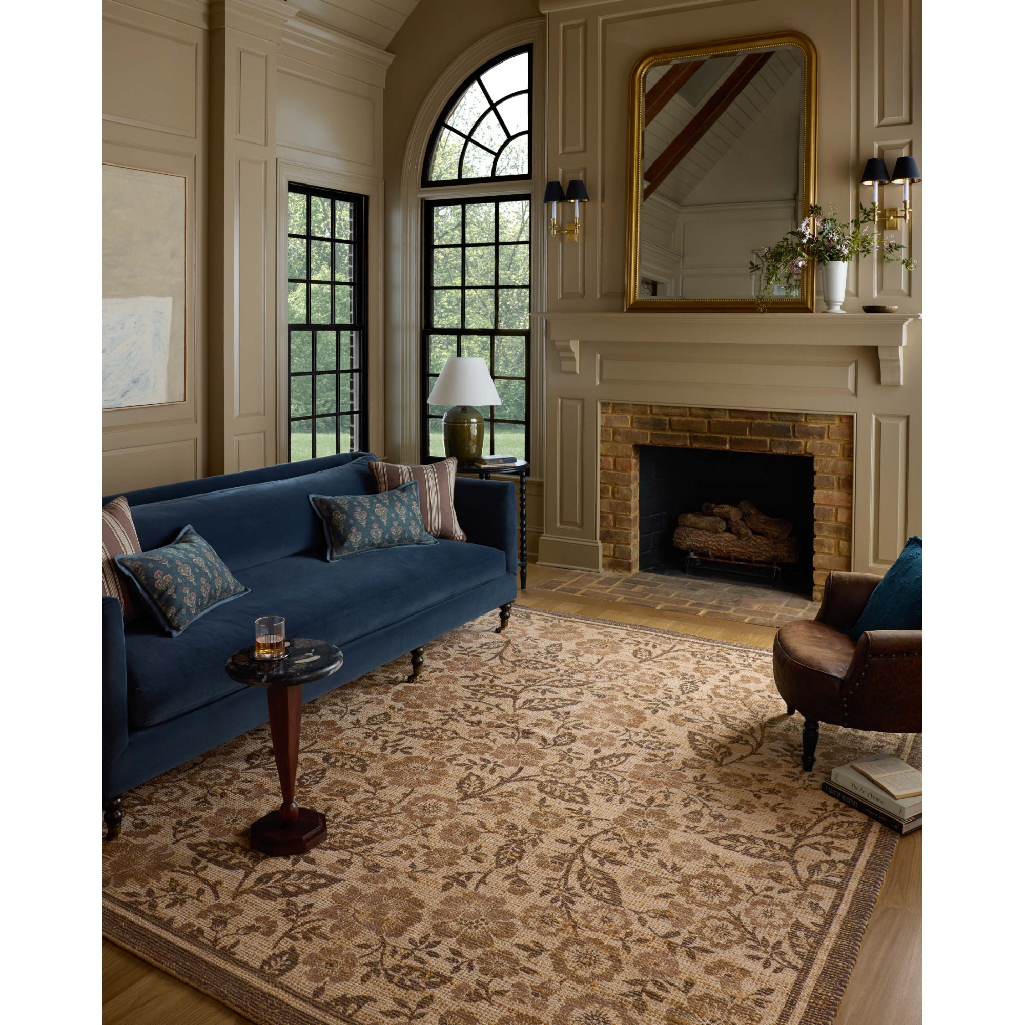 Chris Loves Julia x Loloi Rue Bark/Mocha Rug