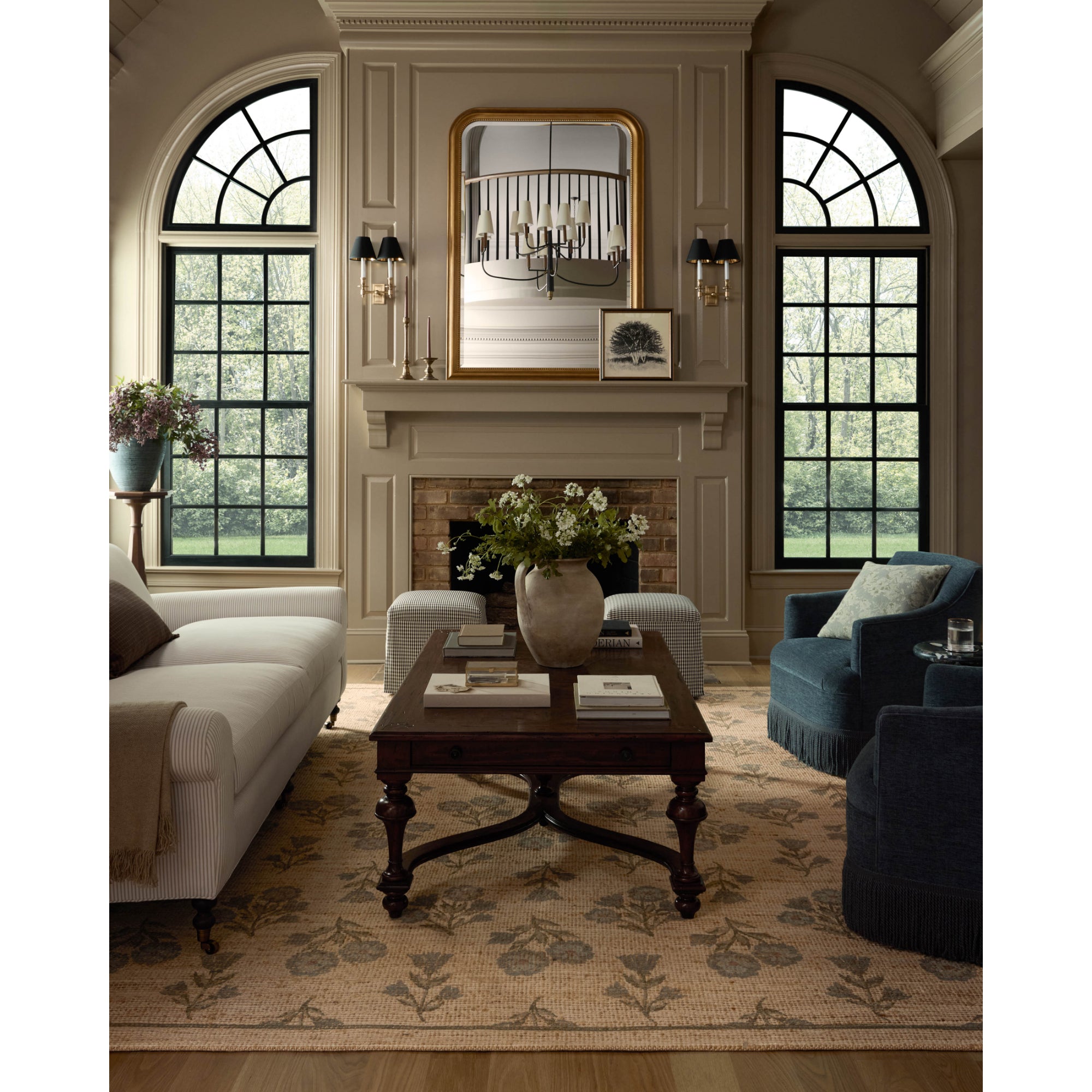 Chris Loves Julia x Loloi Rue Moss/Blue Rug