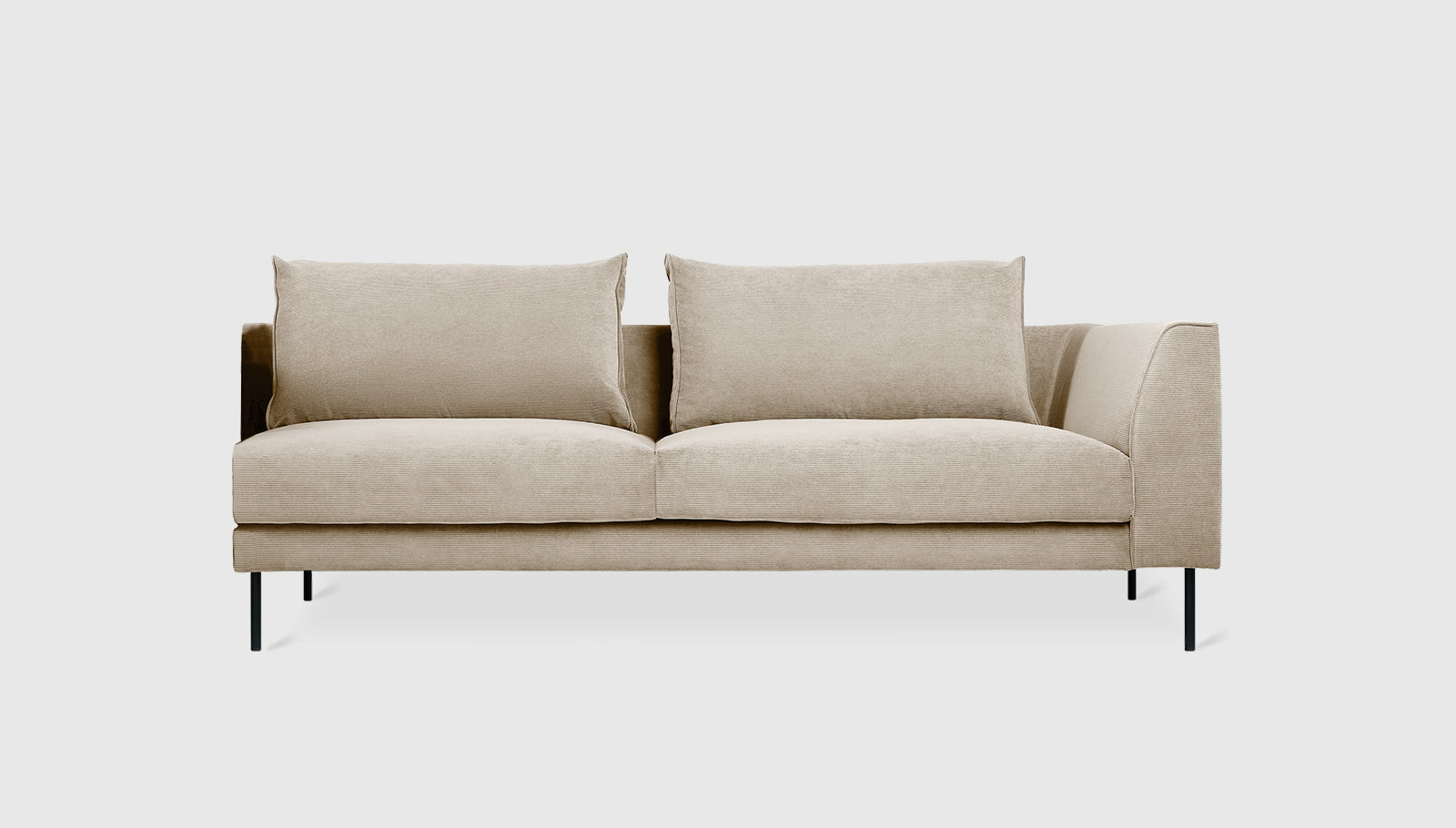 Renfrew Right Arm Mersey Caribou / BlackSofa Gus*  Mersey Caribou Black  Four Hands, Mid Century Modern Furniture, Old Bones Furniture Company, Old Bones Co, Modern Mid Century, Designer Furniture, https://www.oldbonesco.com/