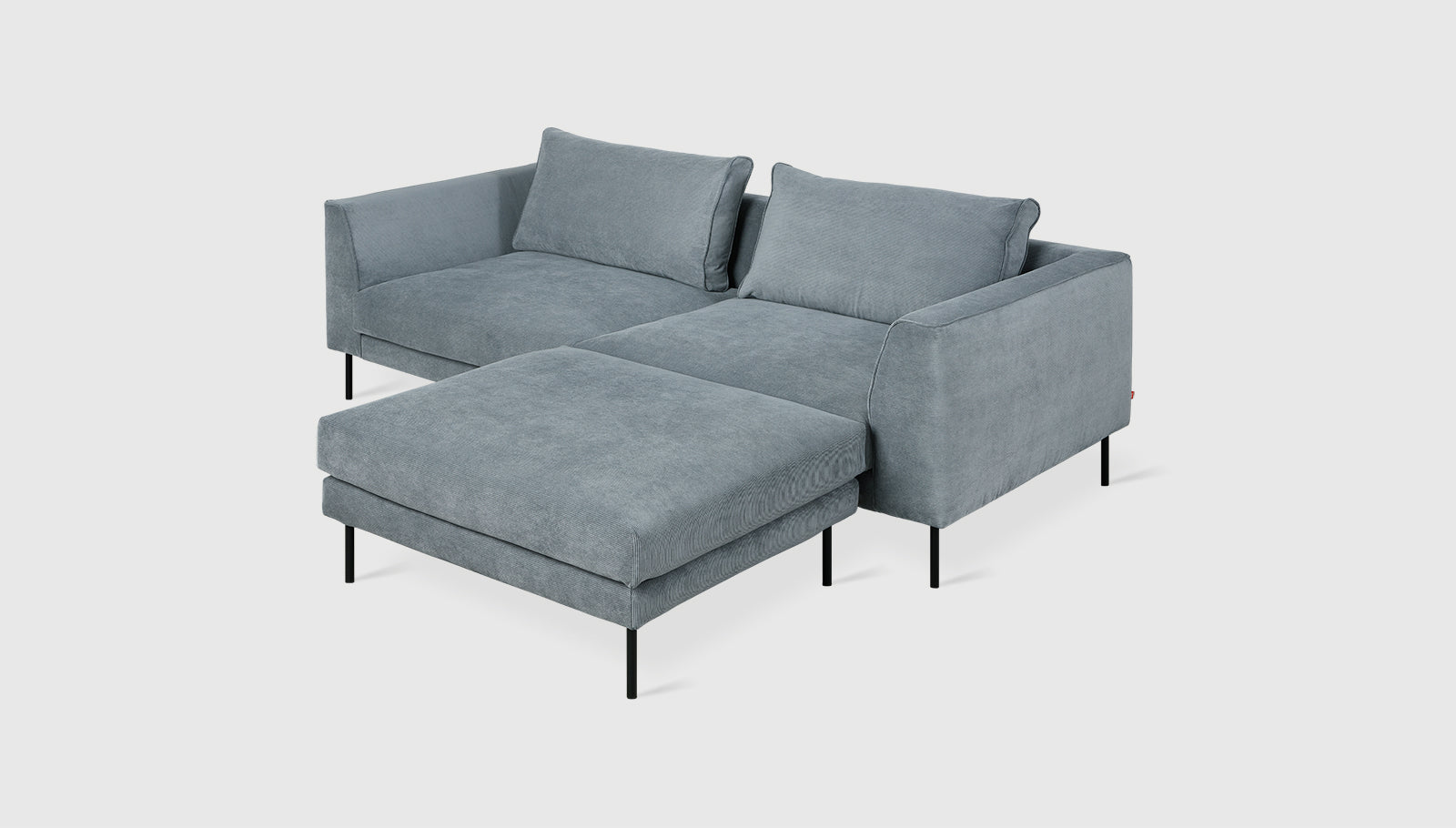 Renfrew Loft Bi-Sectional Mersey Skyline / BlackSectional Gus*  Mersey Skyline Black  Four Hands, Mid Century Modern Furniture, Old Bones Furniture Company, Old Bones Co, Modern Mid Century, Designer Furniture, https://www.oldbonesco.com/