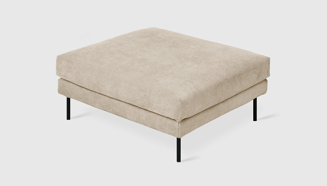 Renfrew Ottoman Mersey Caribou / BlackOttoman Gus*  Mersey Caribou Black  Four Hands, Mid Century Modern Furniture, Old Bones Furniture Company, Old Bones Co, Modern Mid Century, Designer Furniture, https://www.oldbonesco.com/