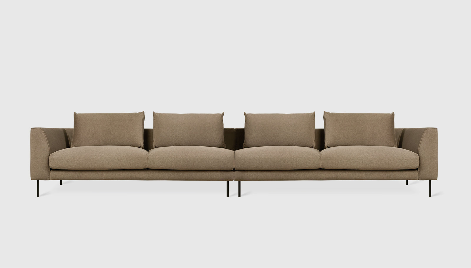 Renfrew XL Sofa Merino Mocha / BlackSofa Gus*  Merino Mocha Black  Four Hands, Mid Century Modern Furniture, Old Bones Furniture Company, Old Bones Co, Modern Mid Century, Designer Furniture, https://www.oldbonesco.com/
