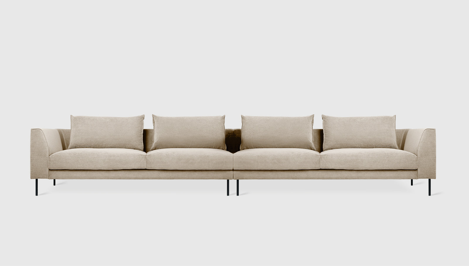 Renfrew XL Sofa Mersey Caribou / BlackSofa Gus*  Mersey Caribou Black  Four Hands, Mid Century Modern Furniture, Old Bones Furniture Company, Old Bones Co, Modern Mid Century, Designer Furniture, https://www.oldbonesco.com/