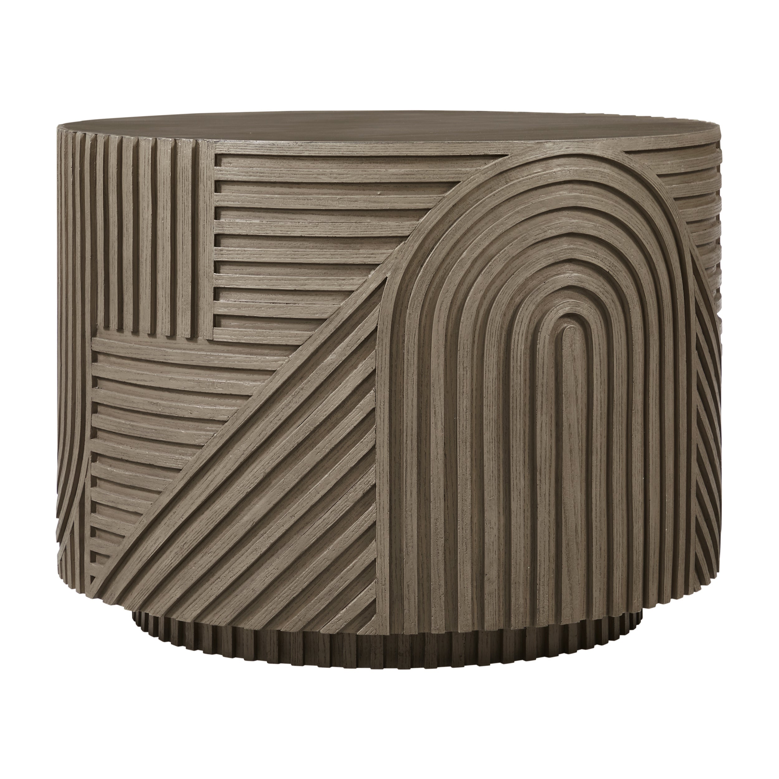 Serenity Textured Round Drum Table