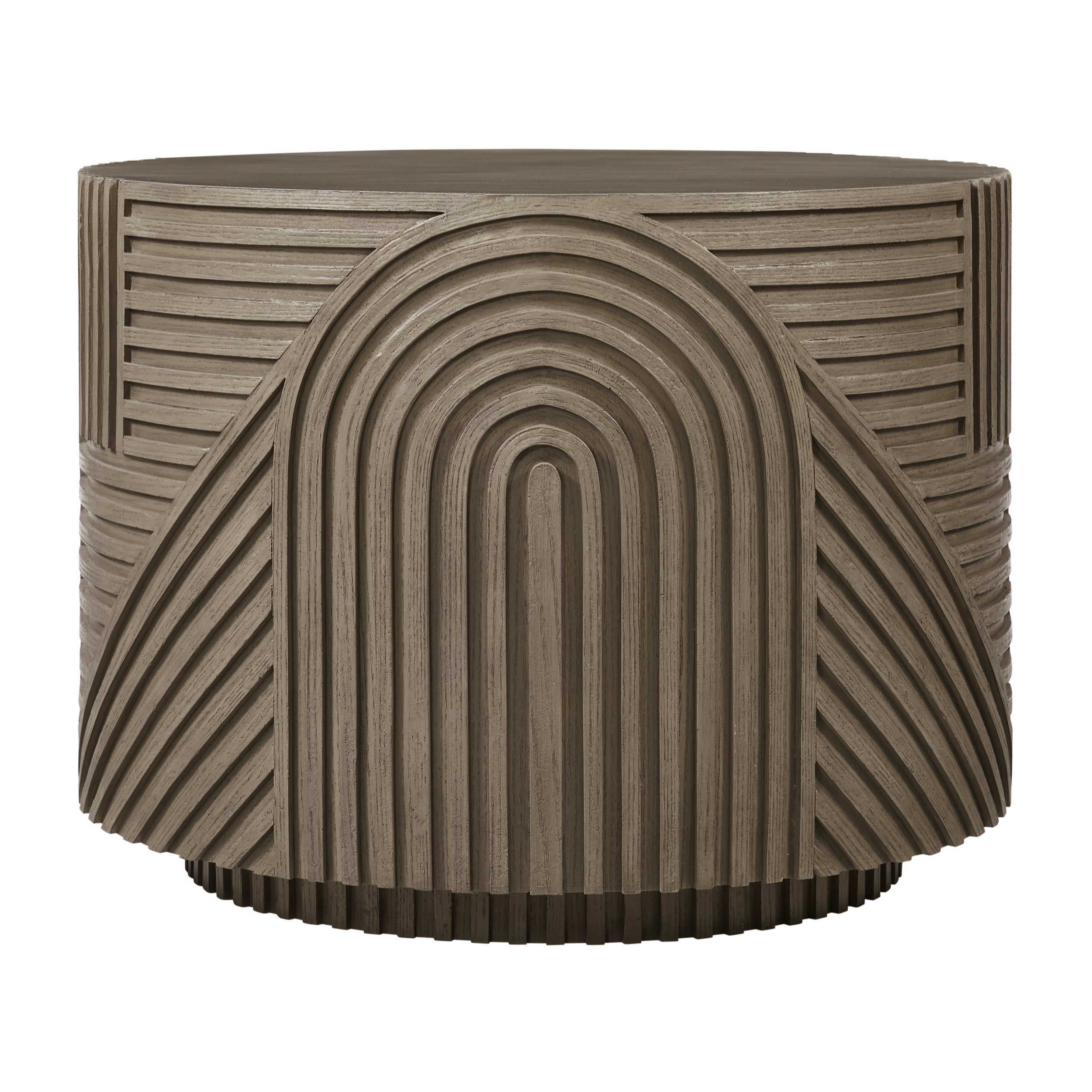Serenity Textured Round Drum Table
