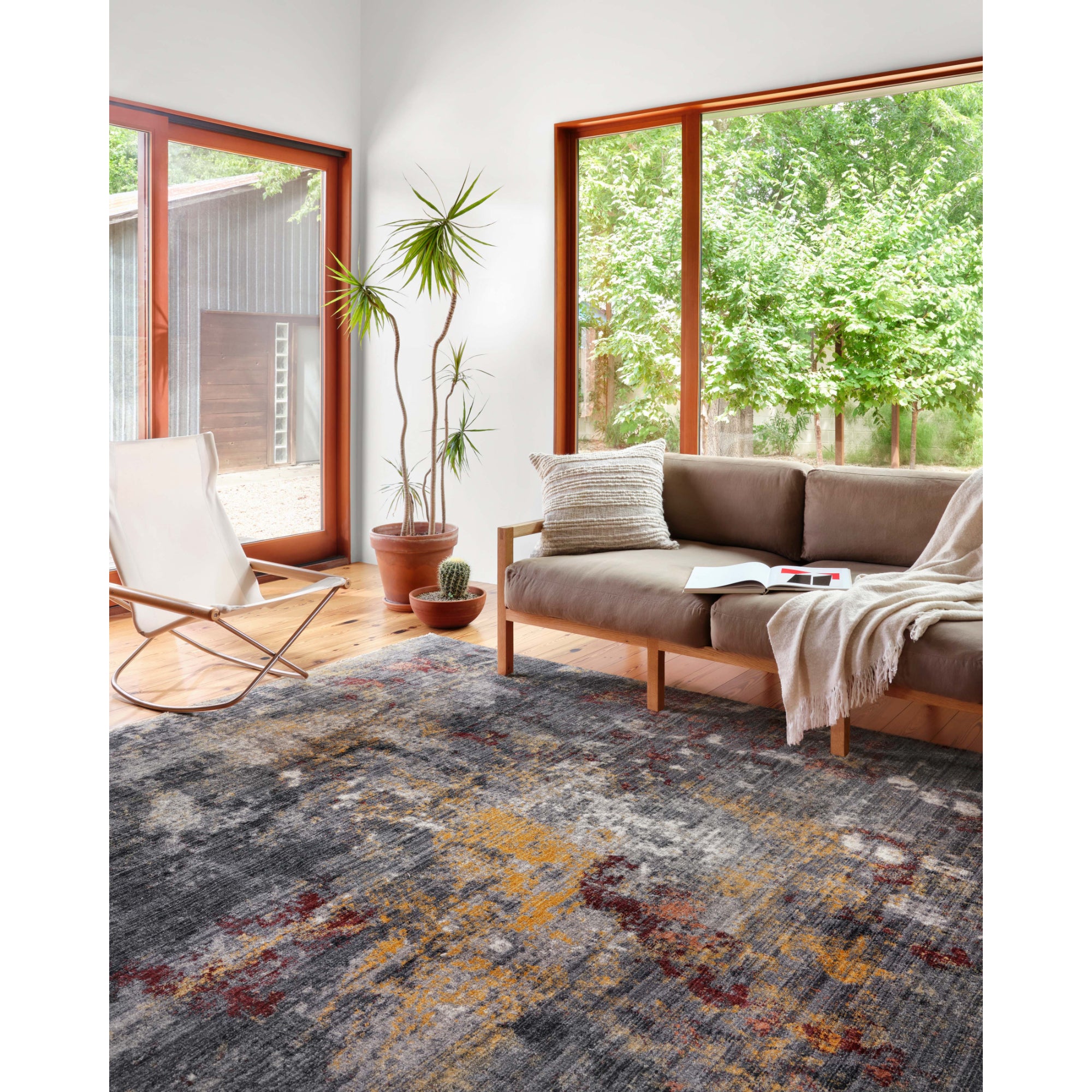 Loloi Samra Dark Grey/Spice Rug