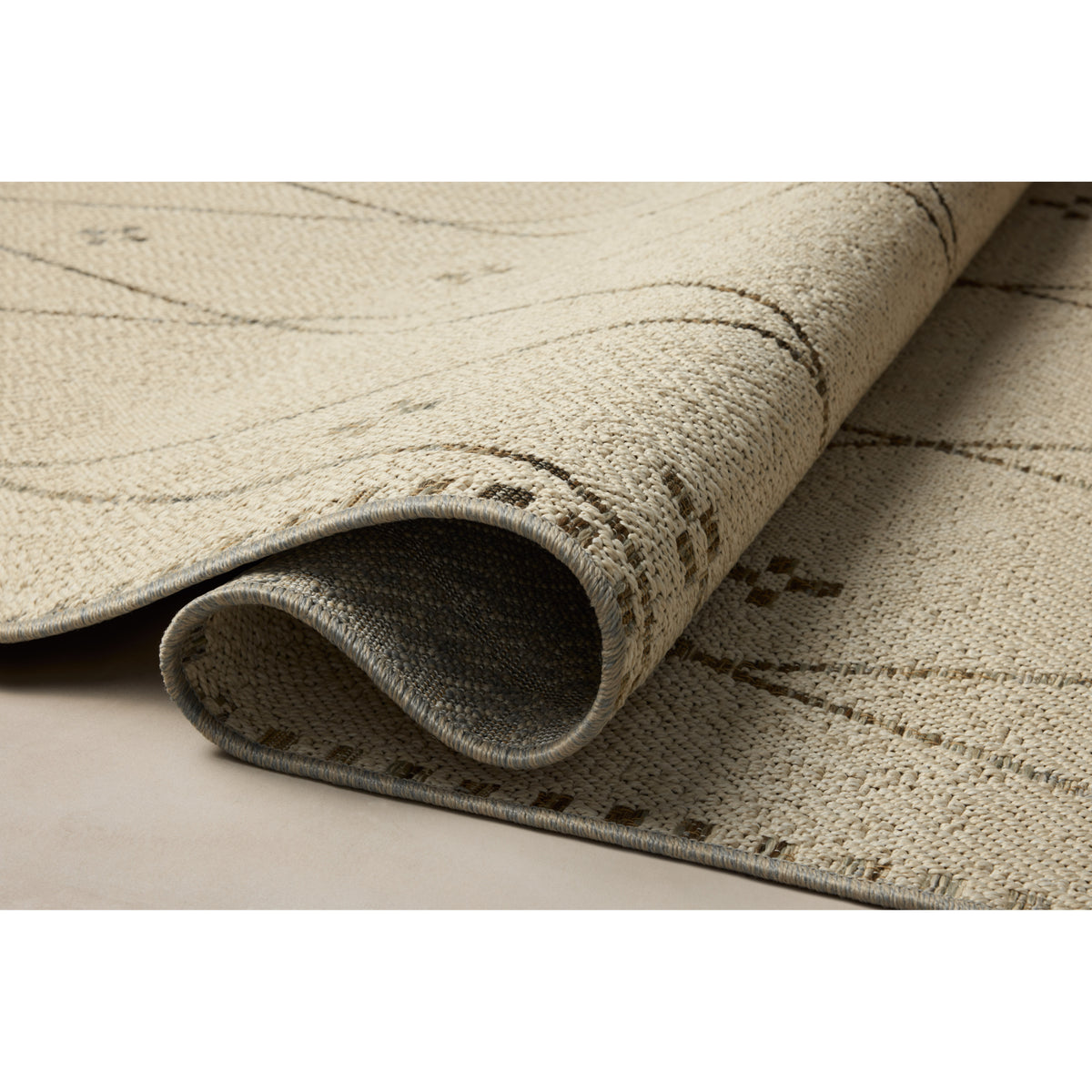 Loloi Saylor Ivory/Pebble Indoor/Outdoor Sample Rug by Loloi