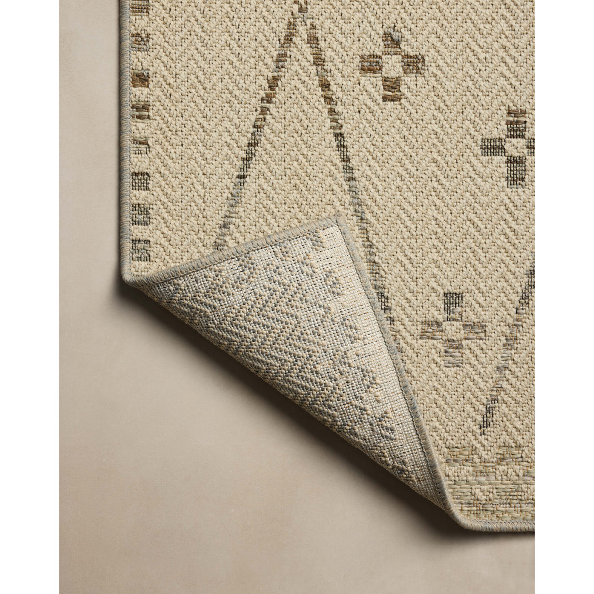 Loloi Saylor Ivory/Pebble Indoor/Outdoor Sample Rug by Loloi