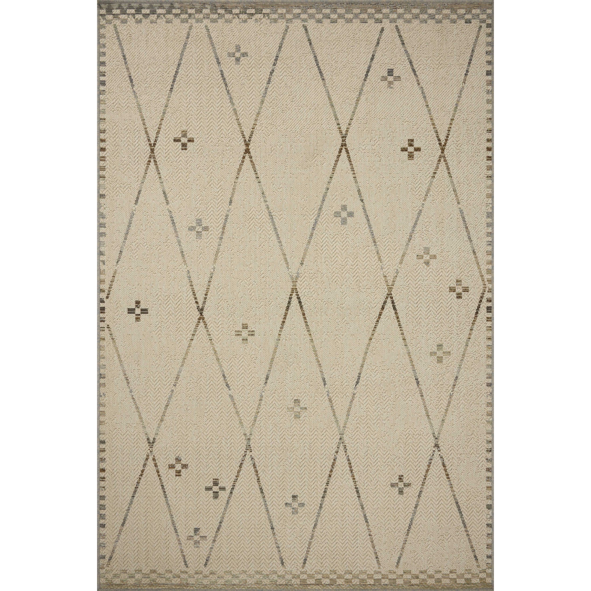 Loloi Saylor Ivory/Pebble Indoor/Outdoor Sample Rug
