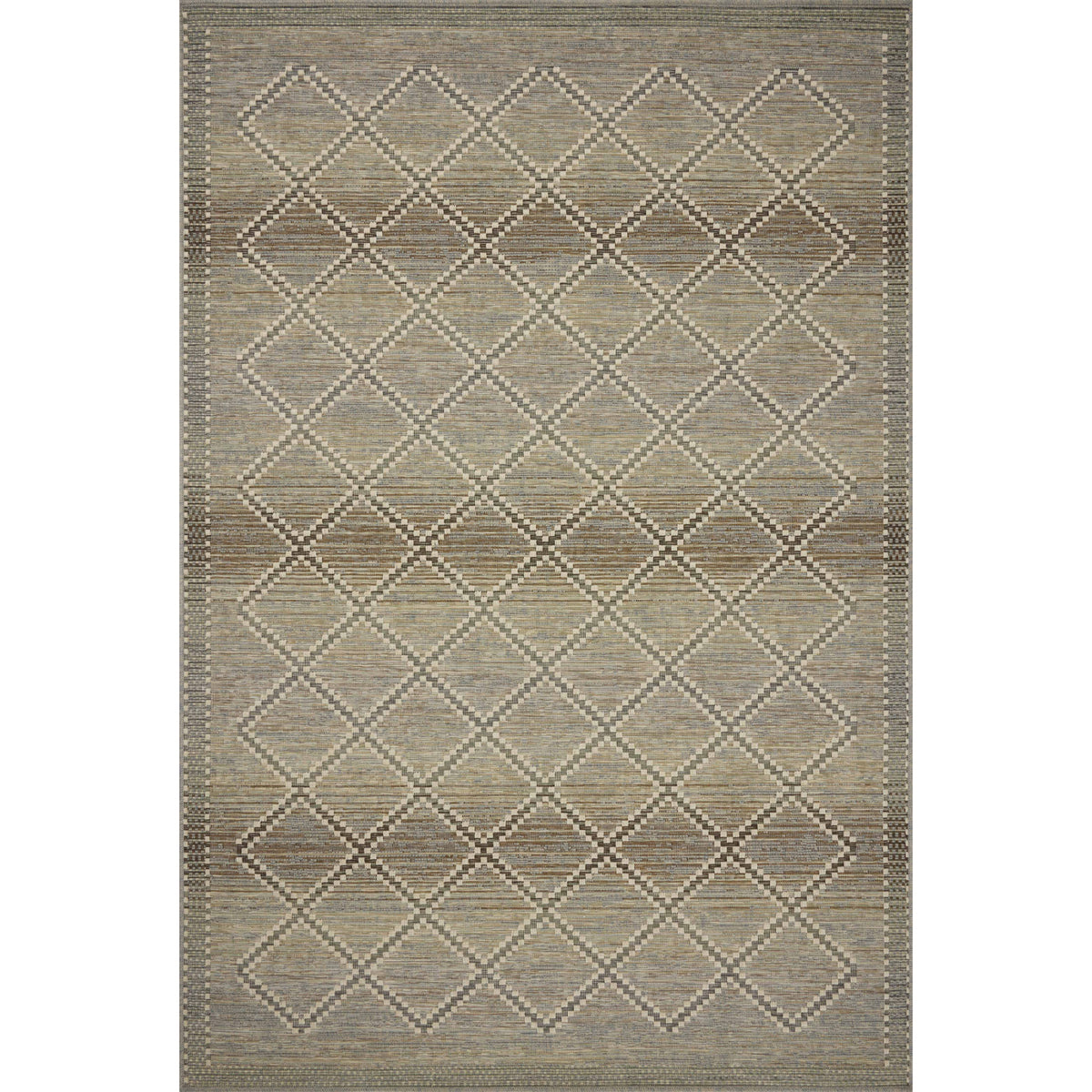 Loloi Saylor Stone/Ivory Indoor/Outdoor Sample Rug