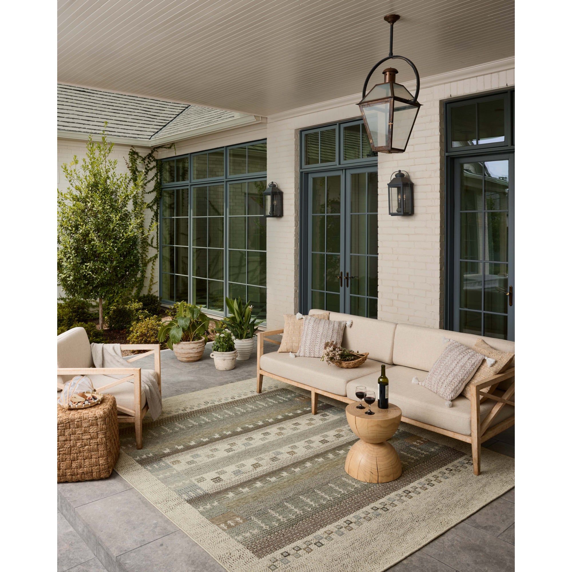 Loloi Saylor Ivory/Earth Indoor/Outdoor Sample Rug