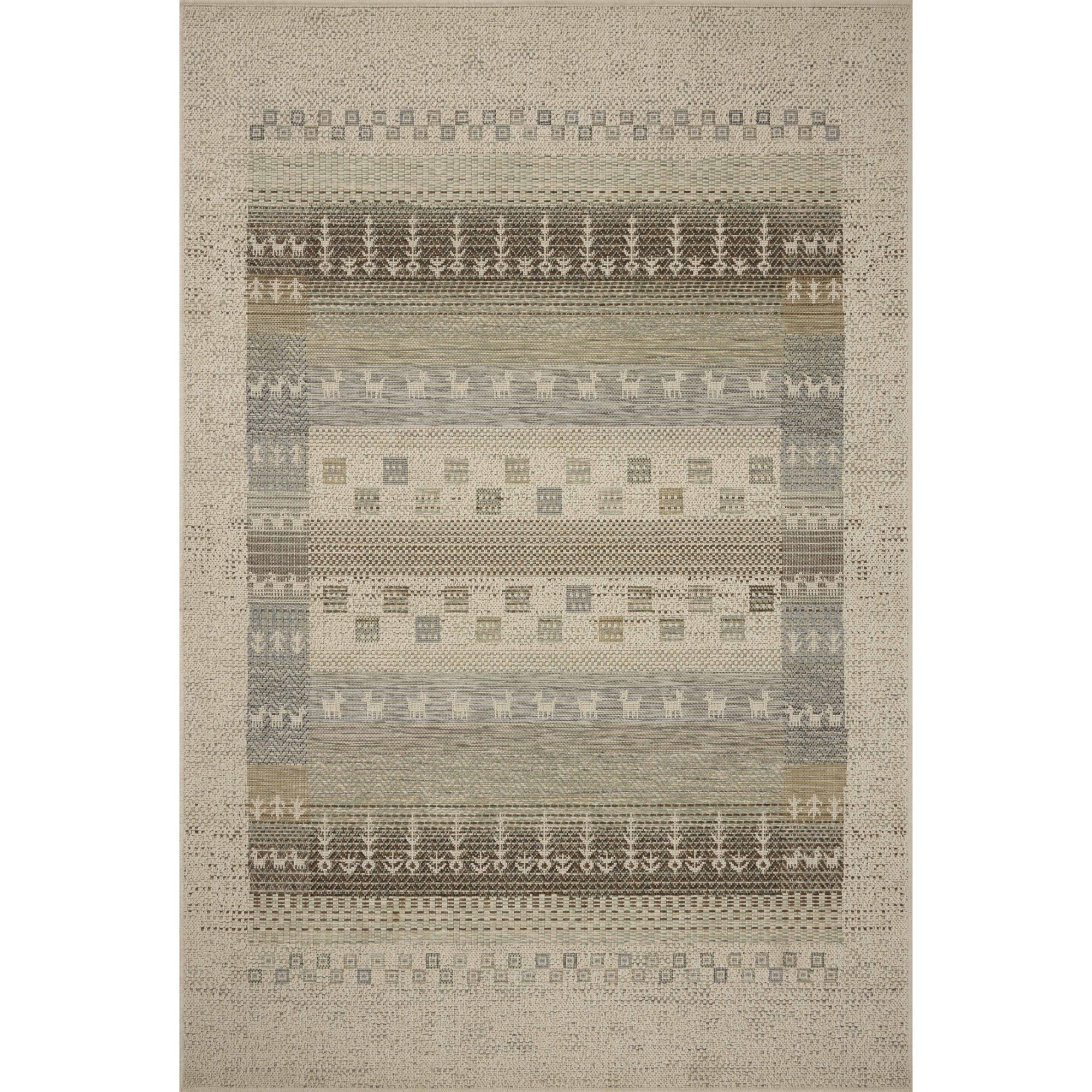 Loloi Saylor Ivory/Earth Indoor/Outdoor Sample Rug
