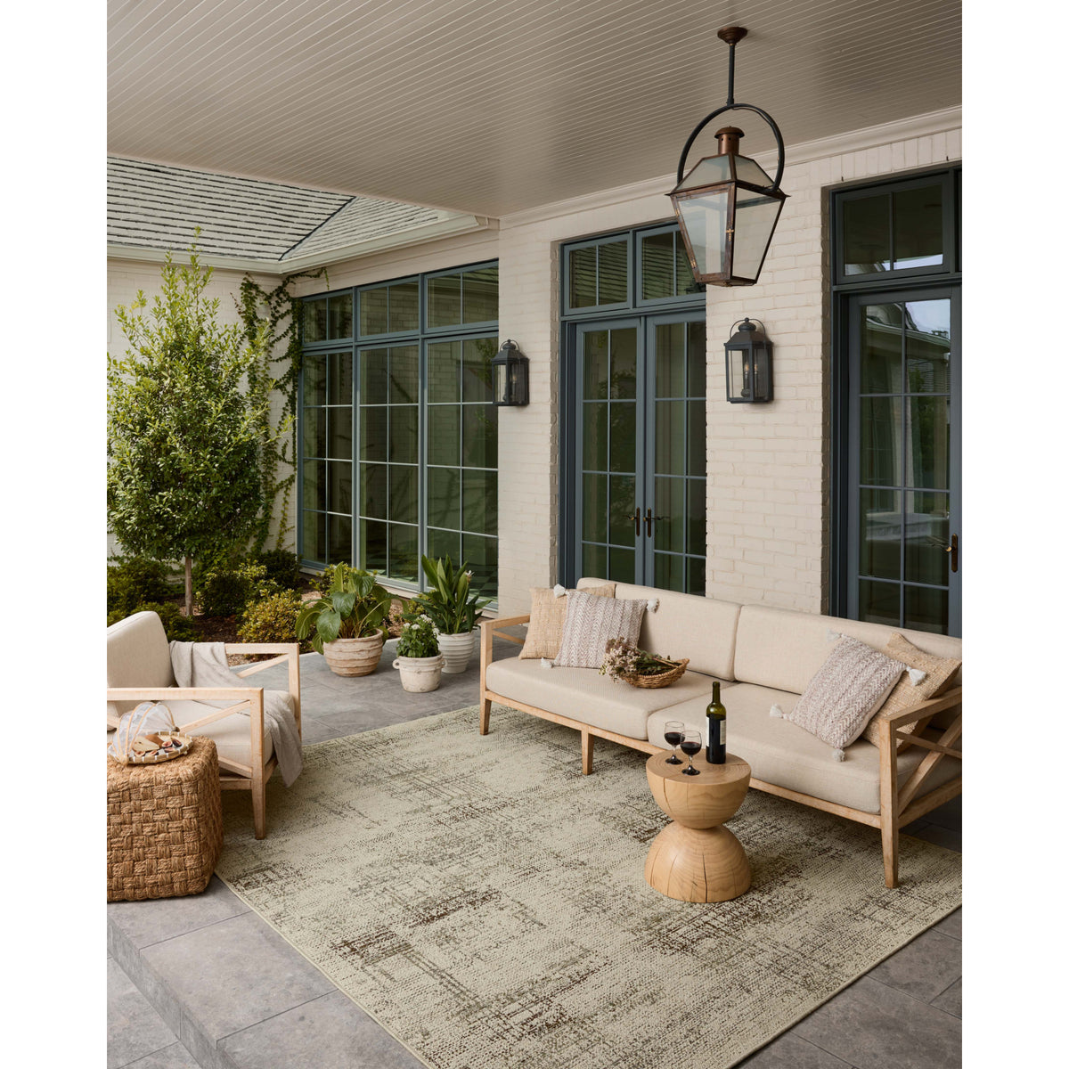 Loloi Saylor Ivory/Fog Indoor/Outdoor Sample Rug
