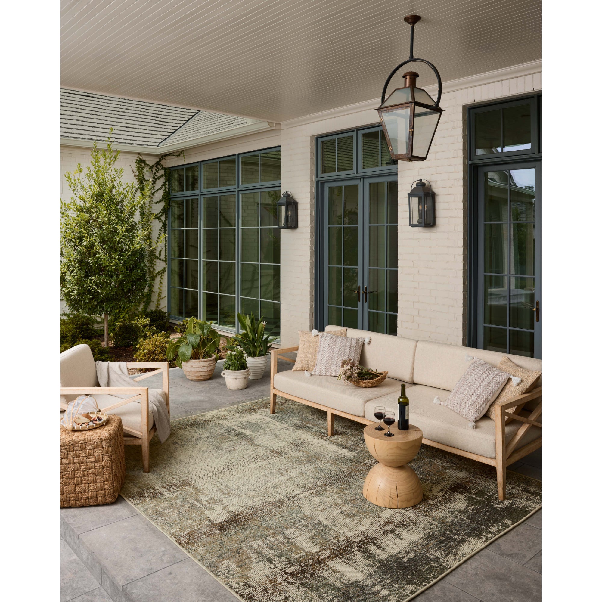 Loloi Saylor Smoke/Ivory Indoor/Outdoor Sample Rug