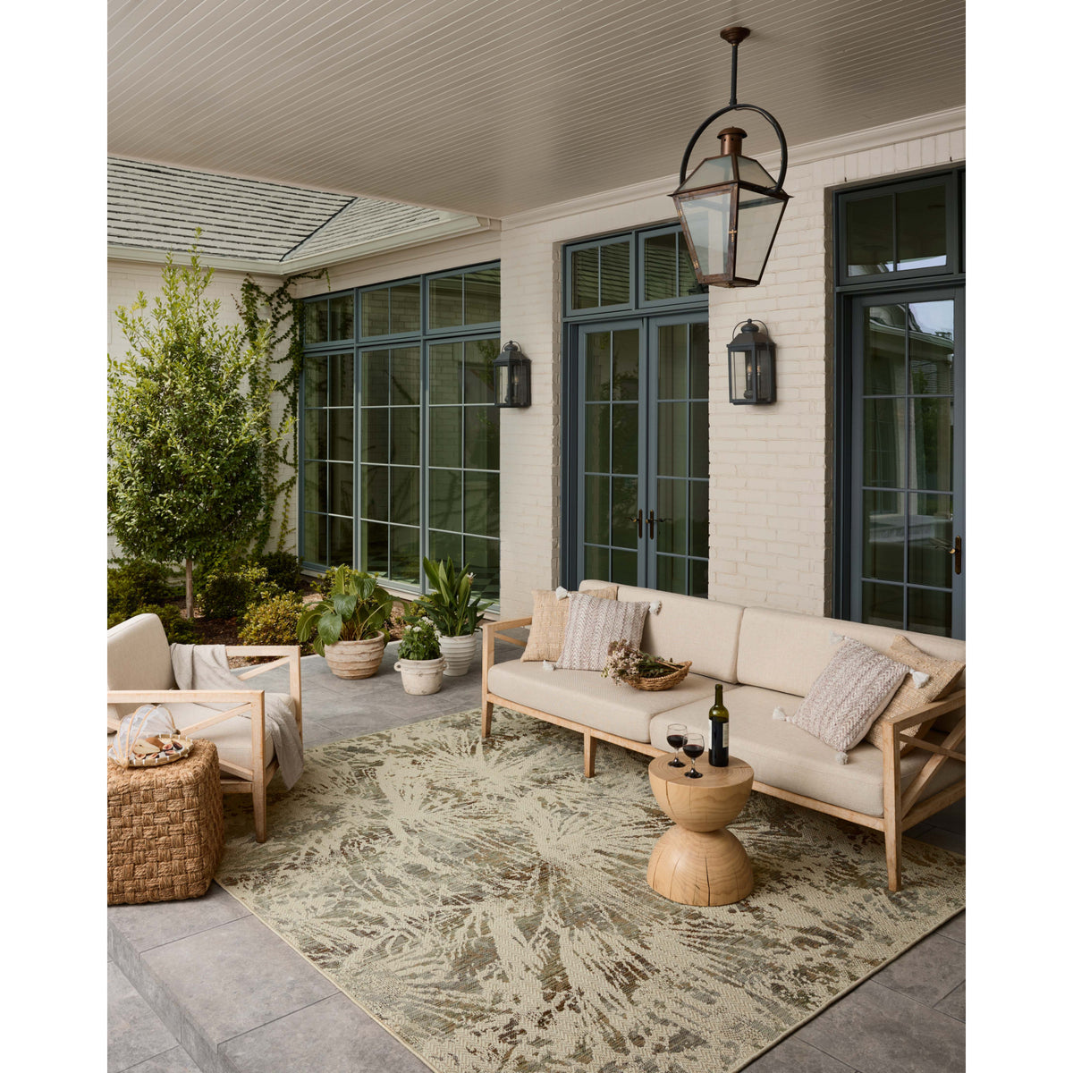 Loloi Saylor Ivory/Stone Indoor/Outdoor Sample Rug