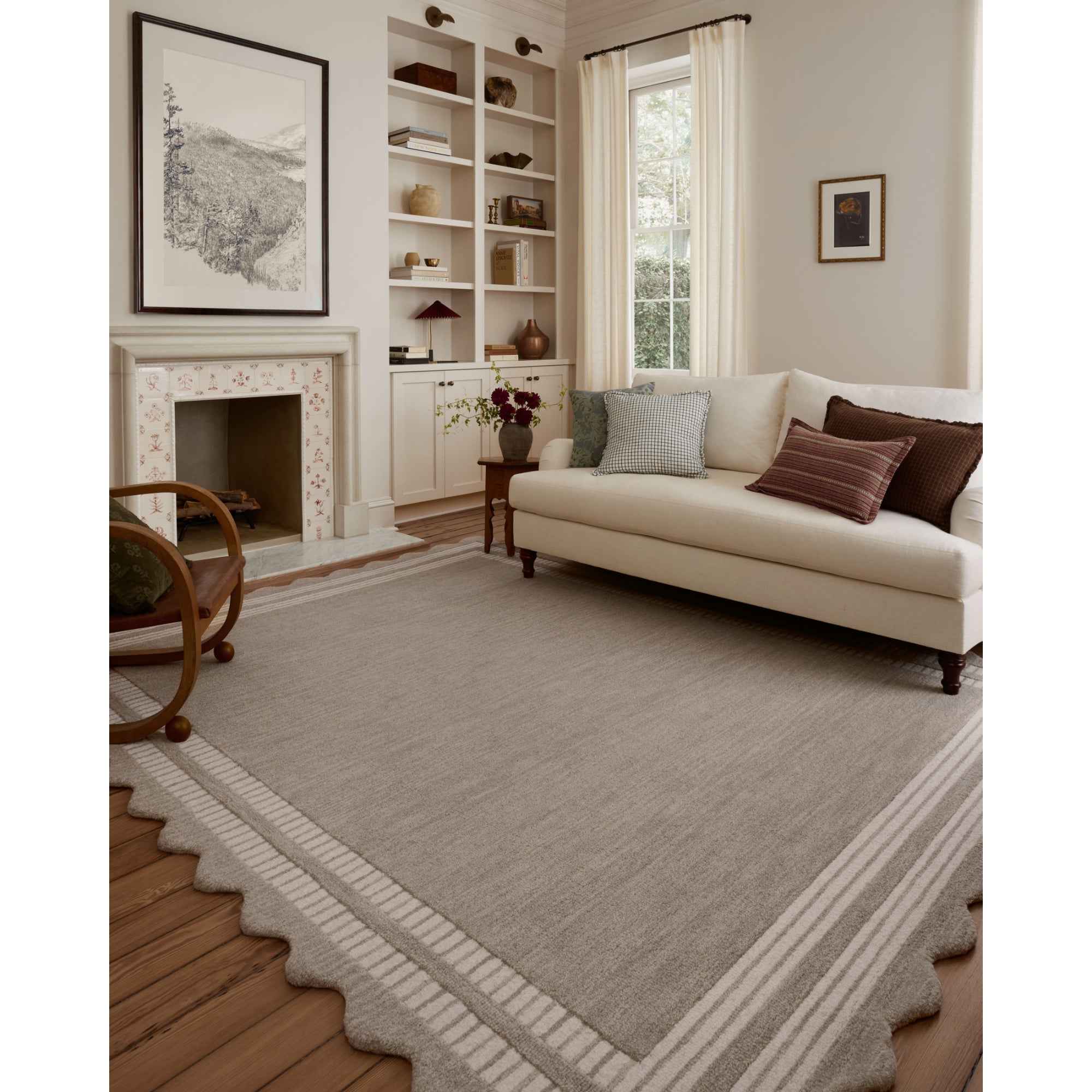 Chris Loves Julia x Loloi Scottie Fog/Ivory Rug