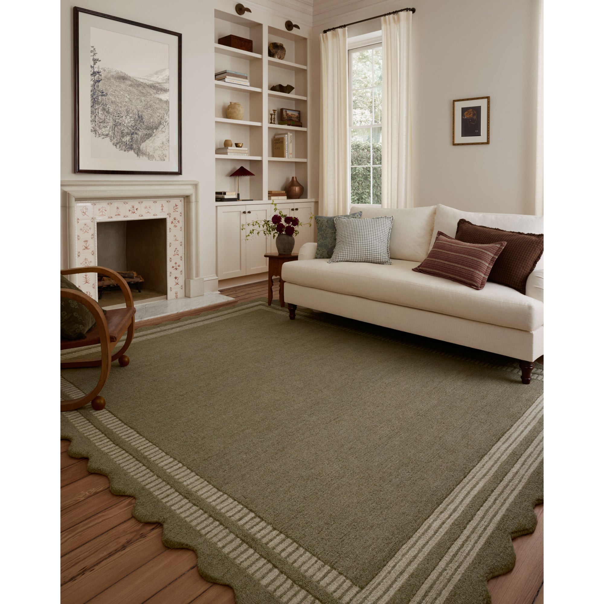 Chris Loves Julia x Loloi Scottie Olive/Pebble Rug