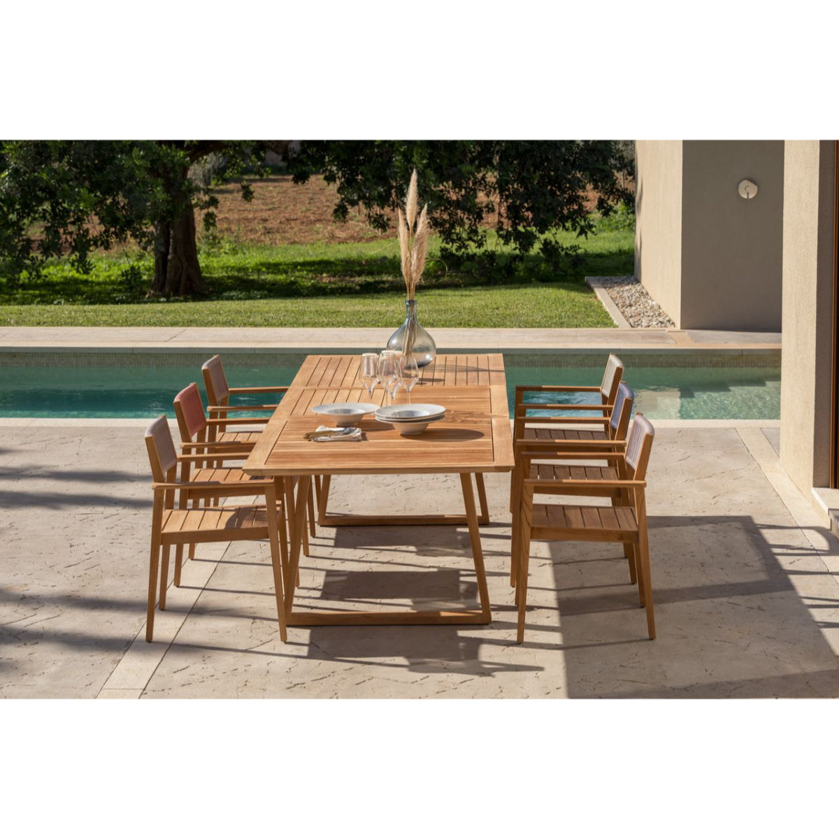 Agate Rectangular Extendable Teak Dining Table