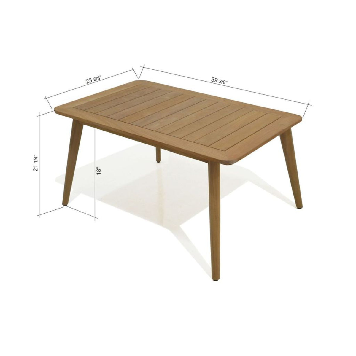 Eve Teak Wood Rectangular Coffee Table
